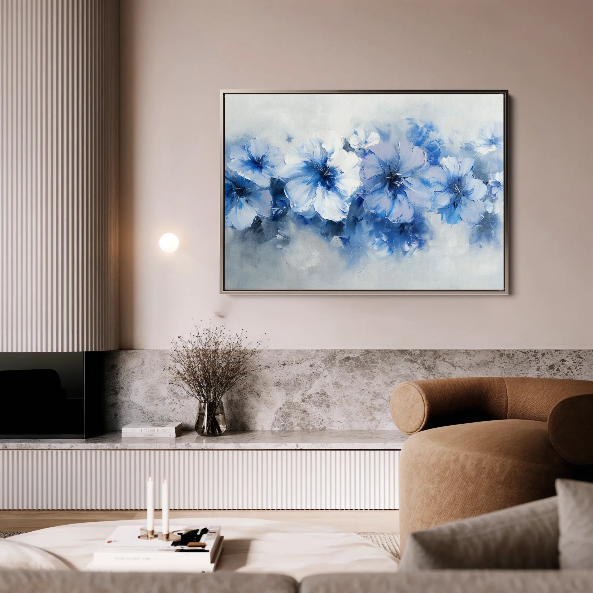 Floral 087 Canvas Art 60 x 40 cm / Black