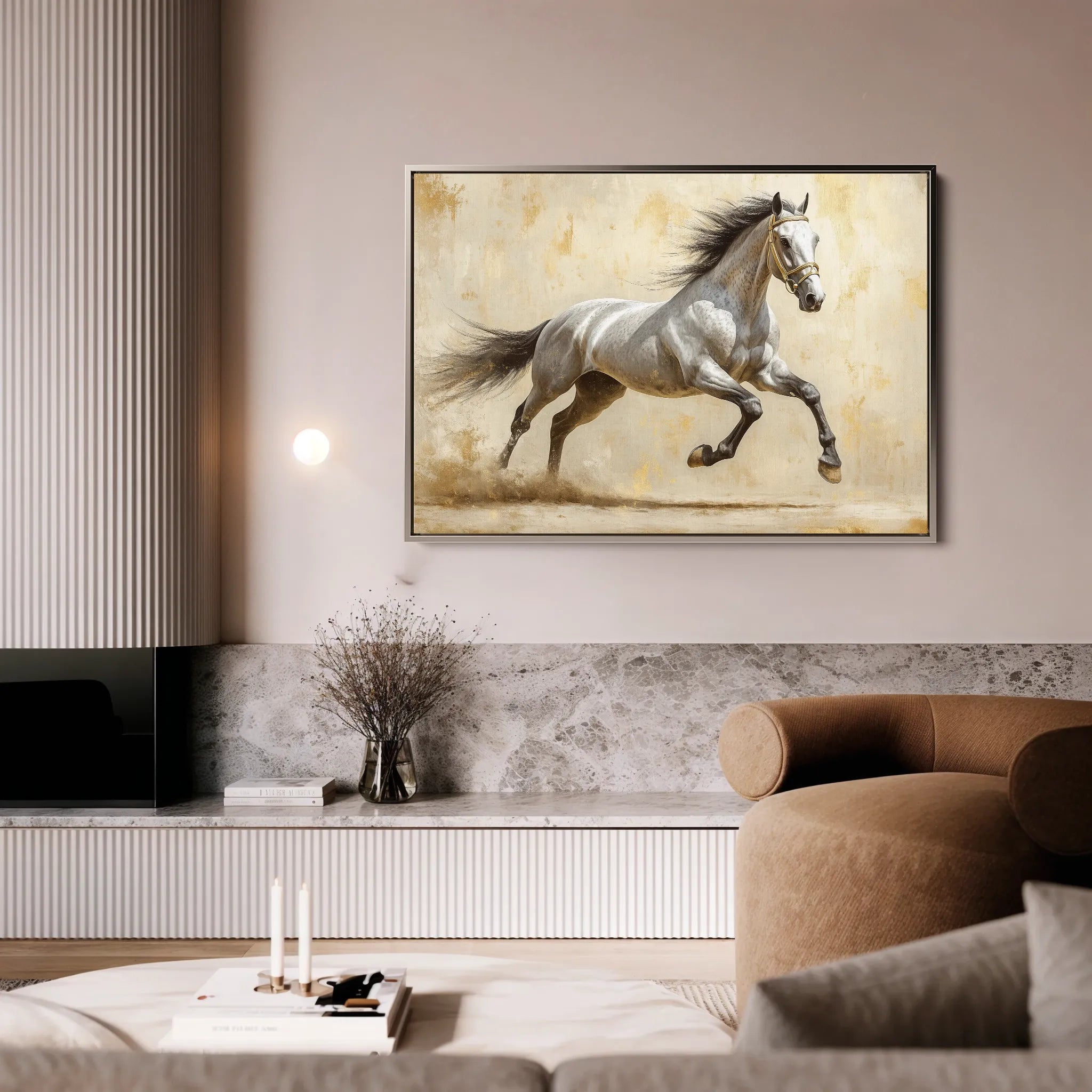 Horses 087 Canvas Art 60 x 40 cm / Black