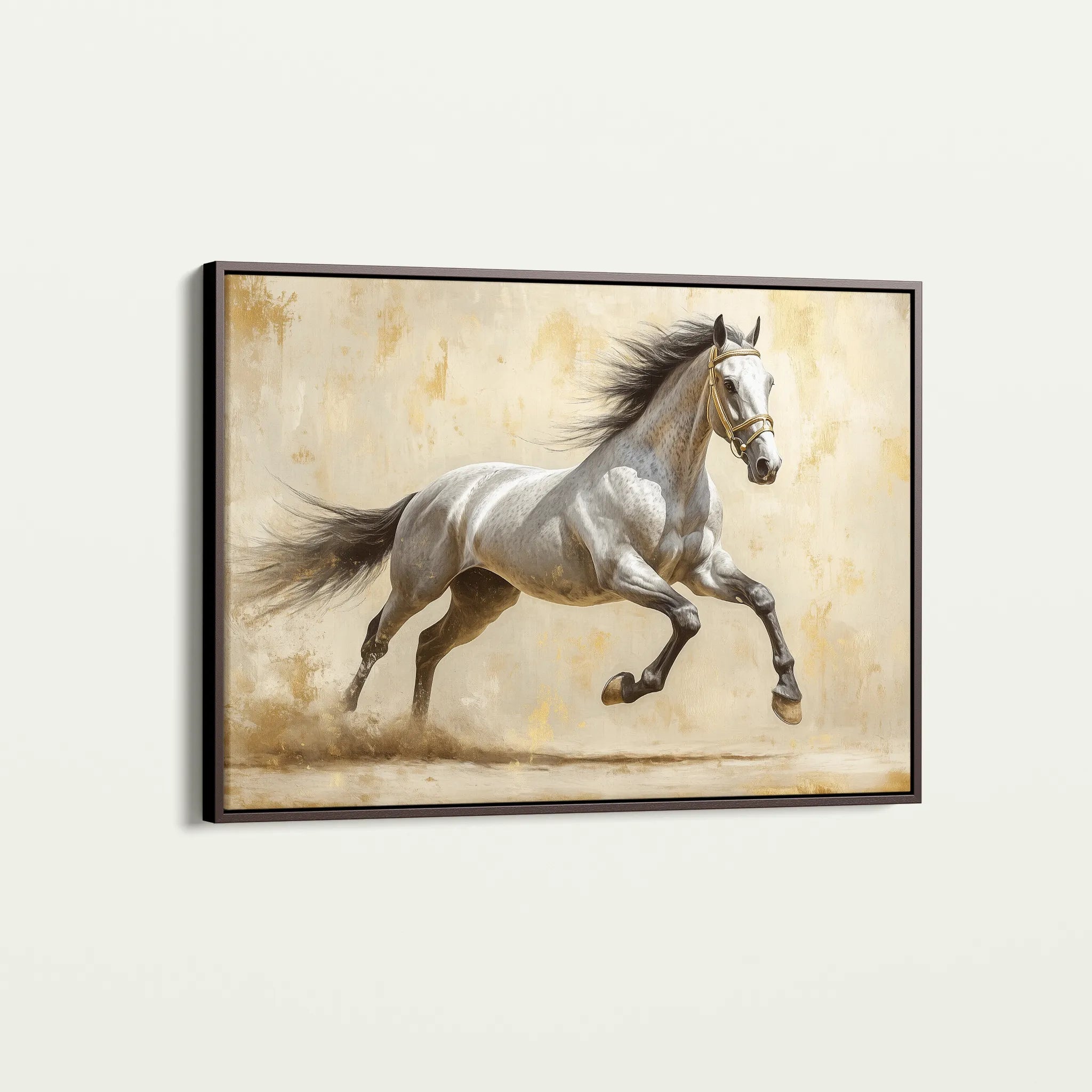 Horses 087 Canvas Art 60 x 40 cm / Black