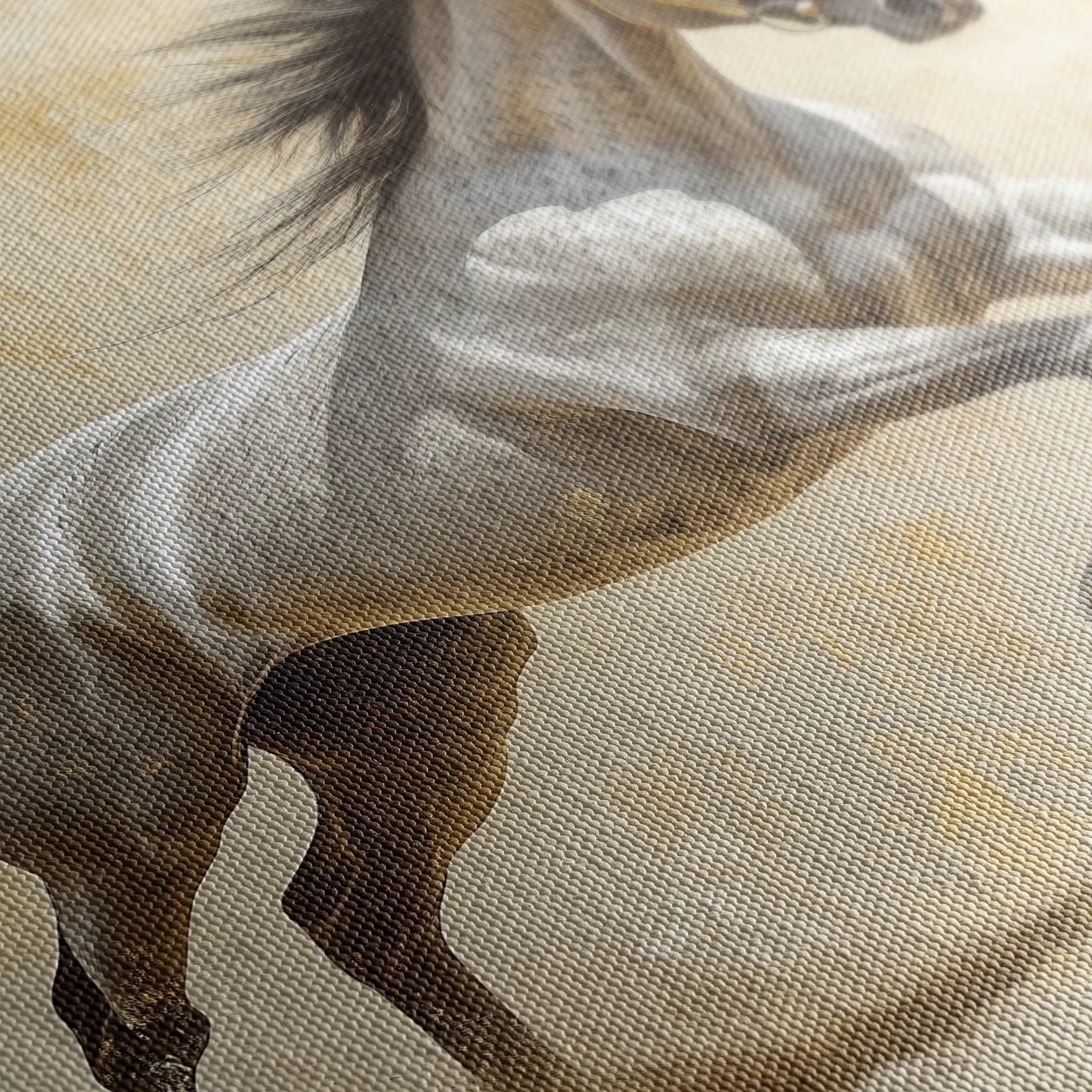 Horses 087 Canvas Art 60 x 40 cm / Black