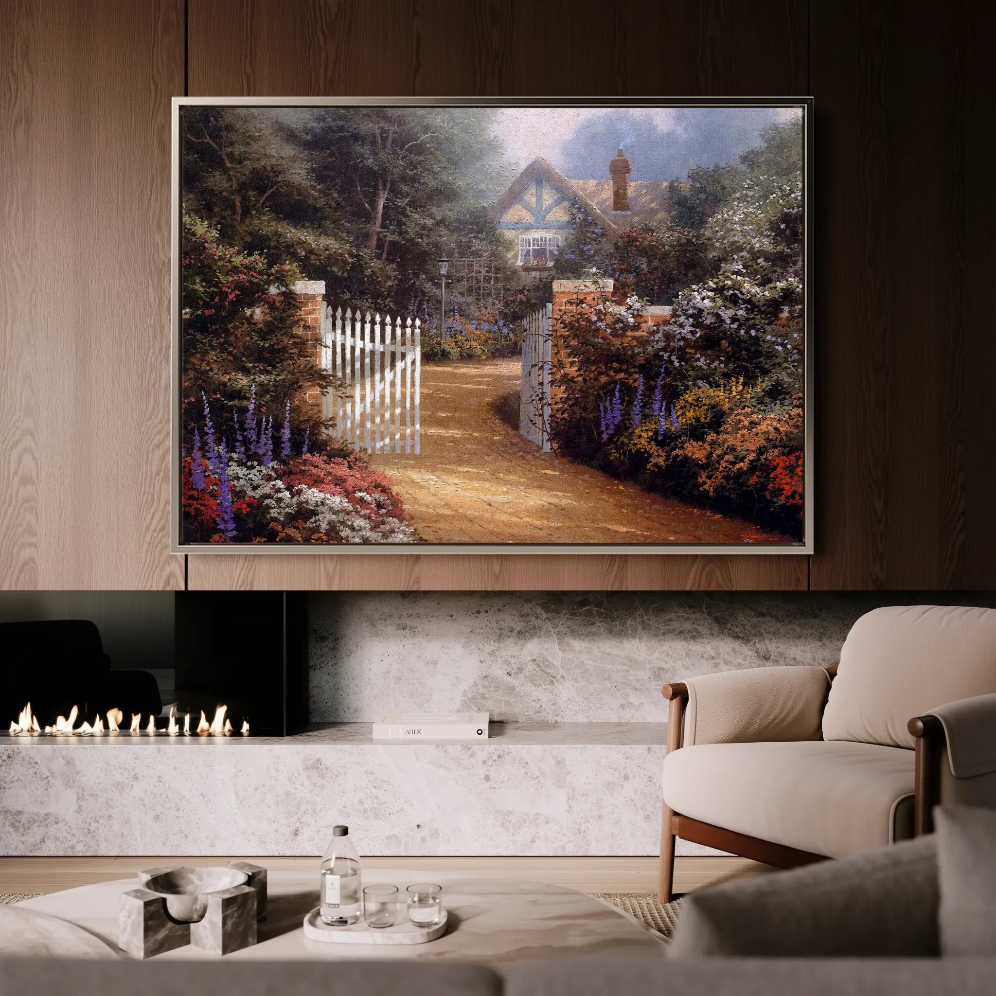 Landscape 087 Canvas Art 60 x 40 cm / Black