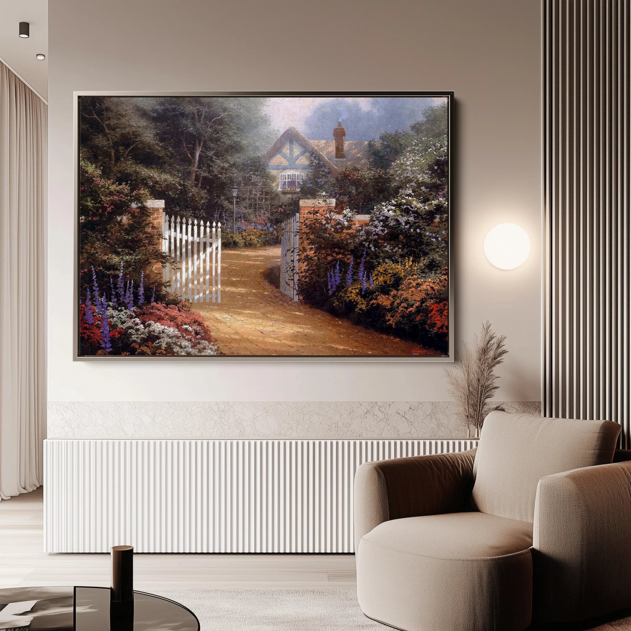 Landscape 087 Canvas Art 60 x 40 cm / Black