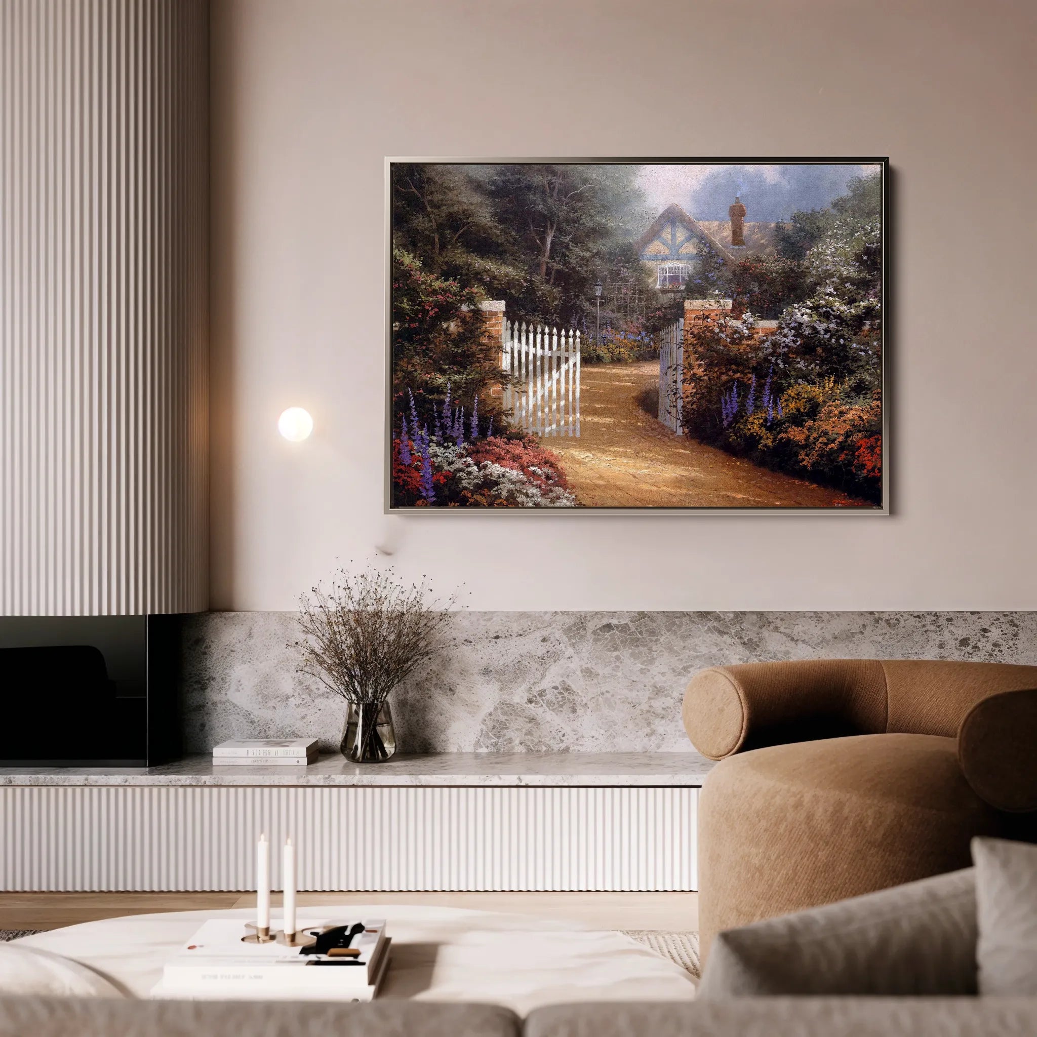 Landscape 087 Canvas Art 60 x 40 cm / Black