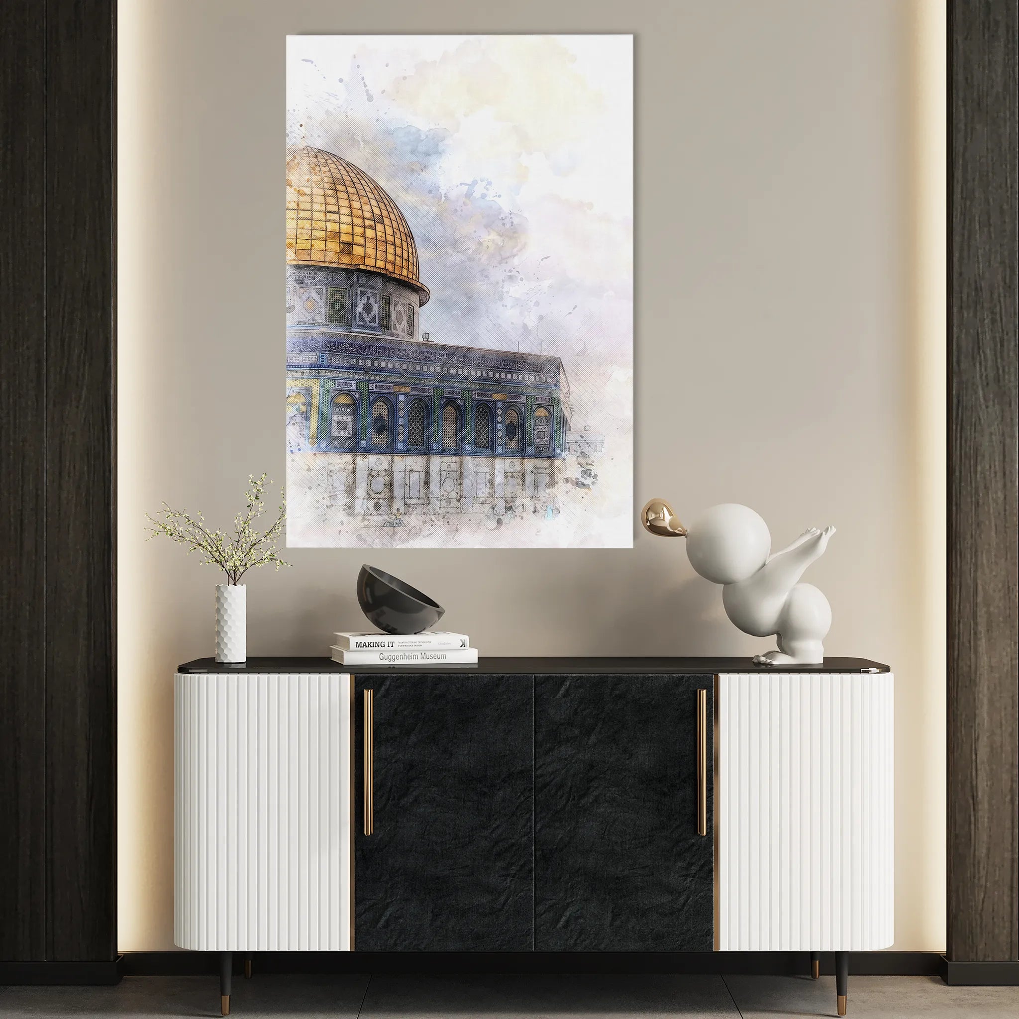 Palestine 087 Canvas Art 60 x 40 cm / Black