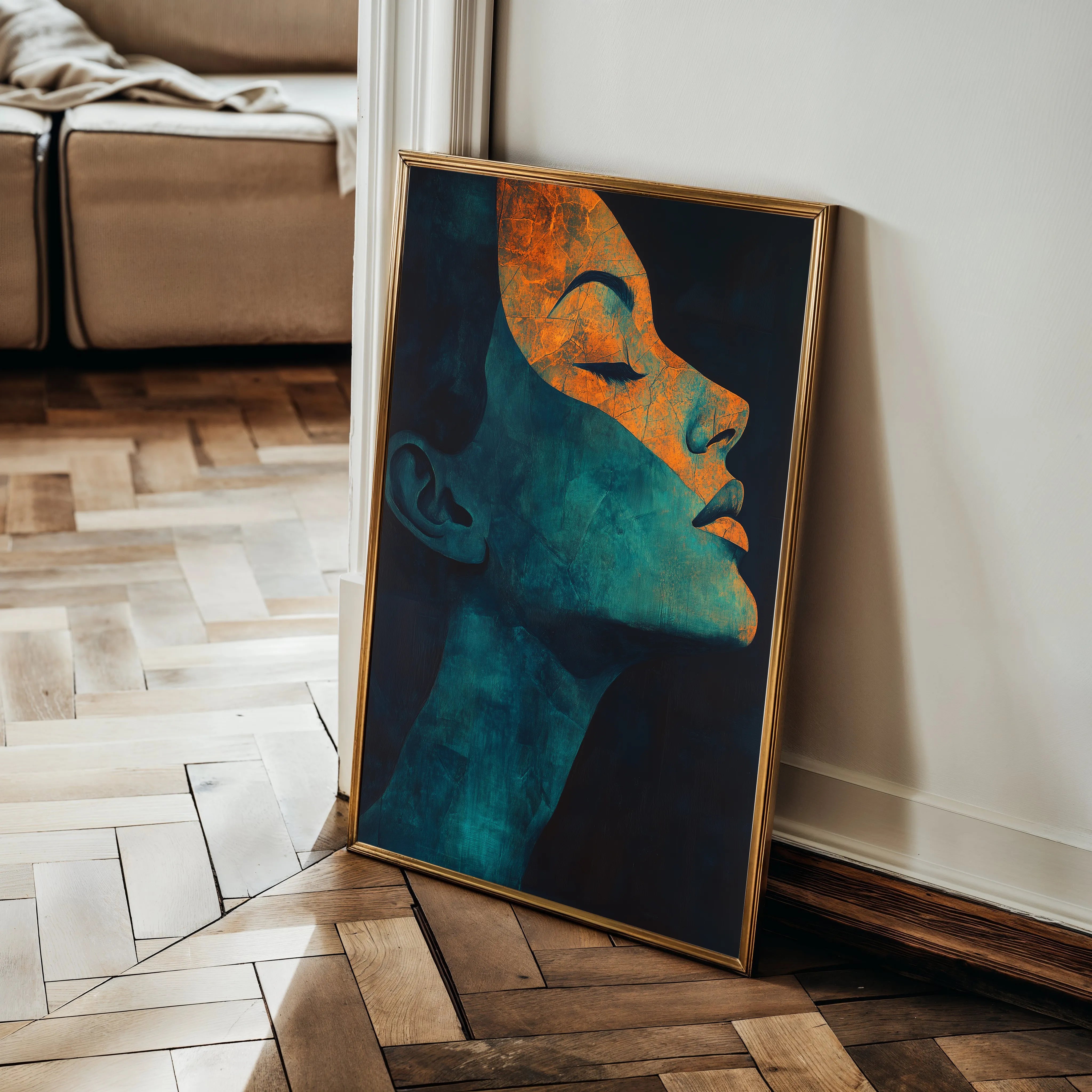 Portrait 087 Canvas Art 60 x 40 cm / Black