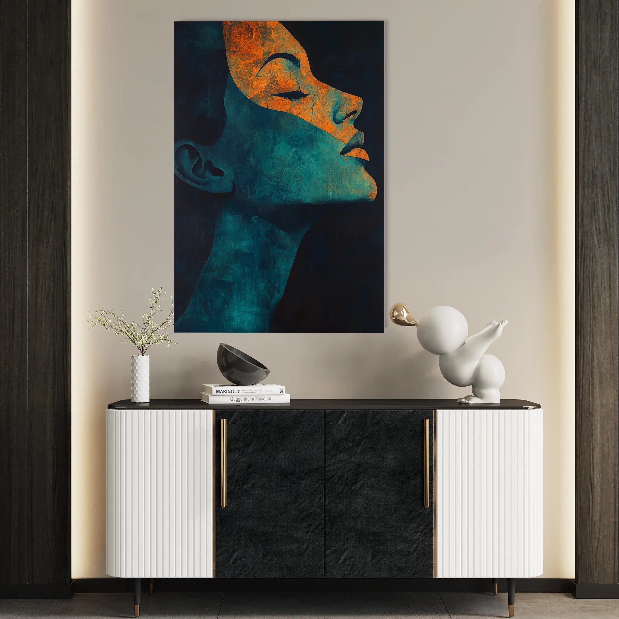 Portrait 087 Canvas Art 60 x 40 cm / Black