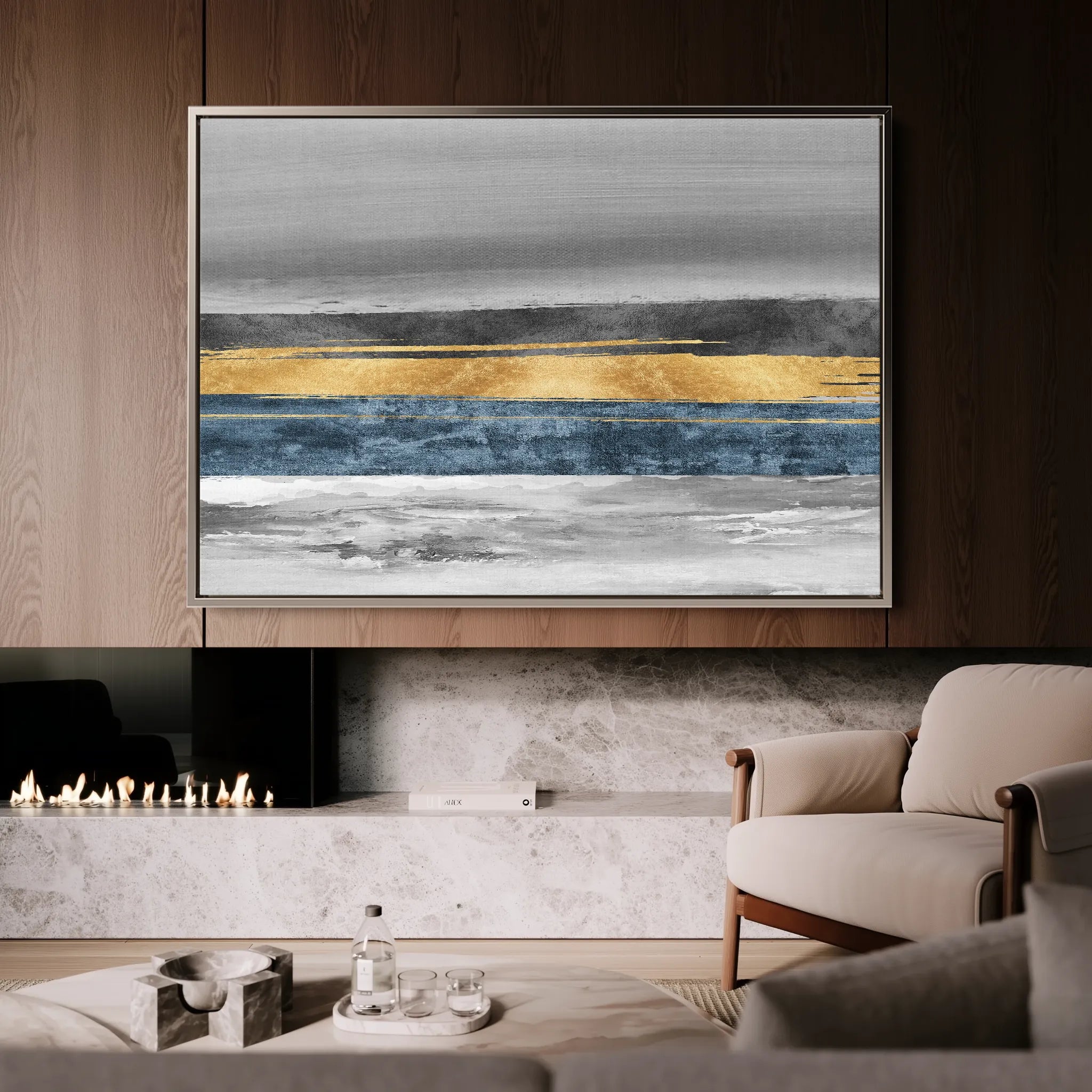 Abstract 088 Canvas Art 60 x 40 cm / Black