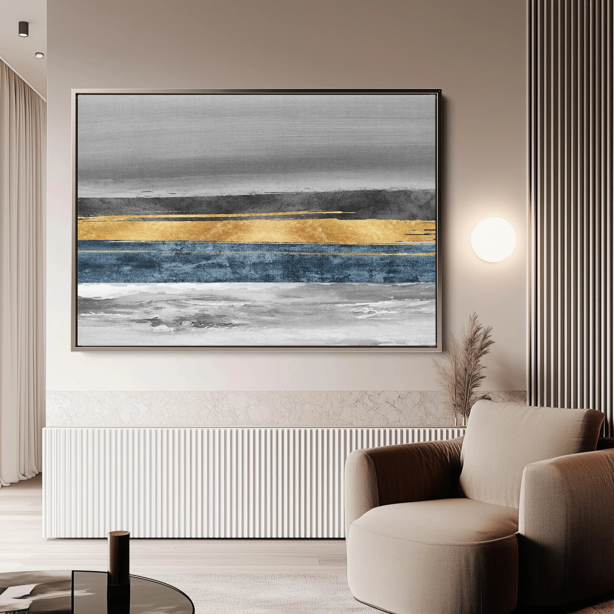 Abstract 088 Canvas Art 60 x 40 cm / Black