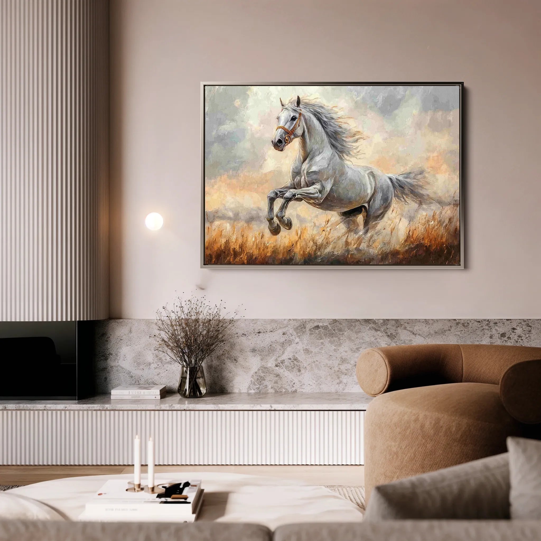 Horses 088 Canvas Art 60 x 40 cm / Black