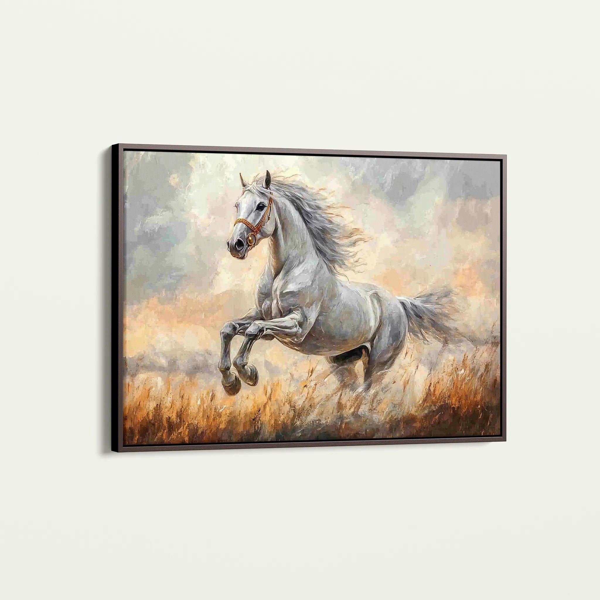 Horses 088 Canvas Art 60 x 40 cm / Black