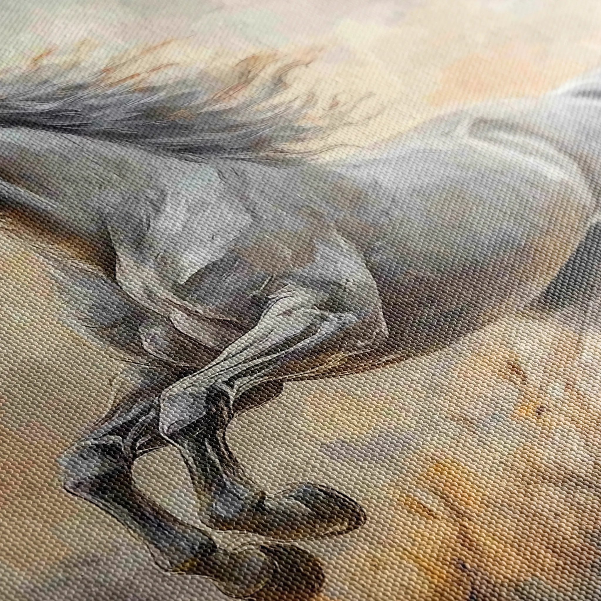 Horses 088 Canvas Art 60 x 40 cm / Black