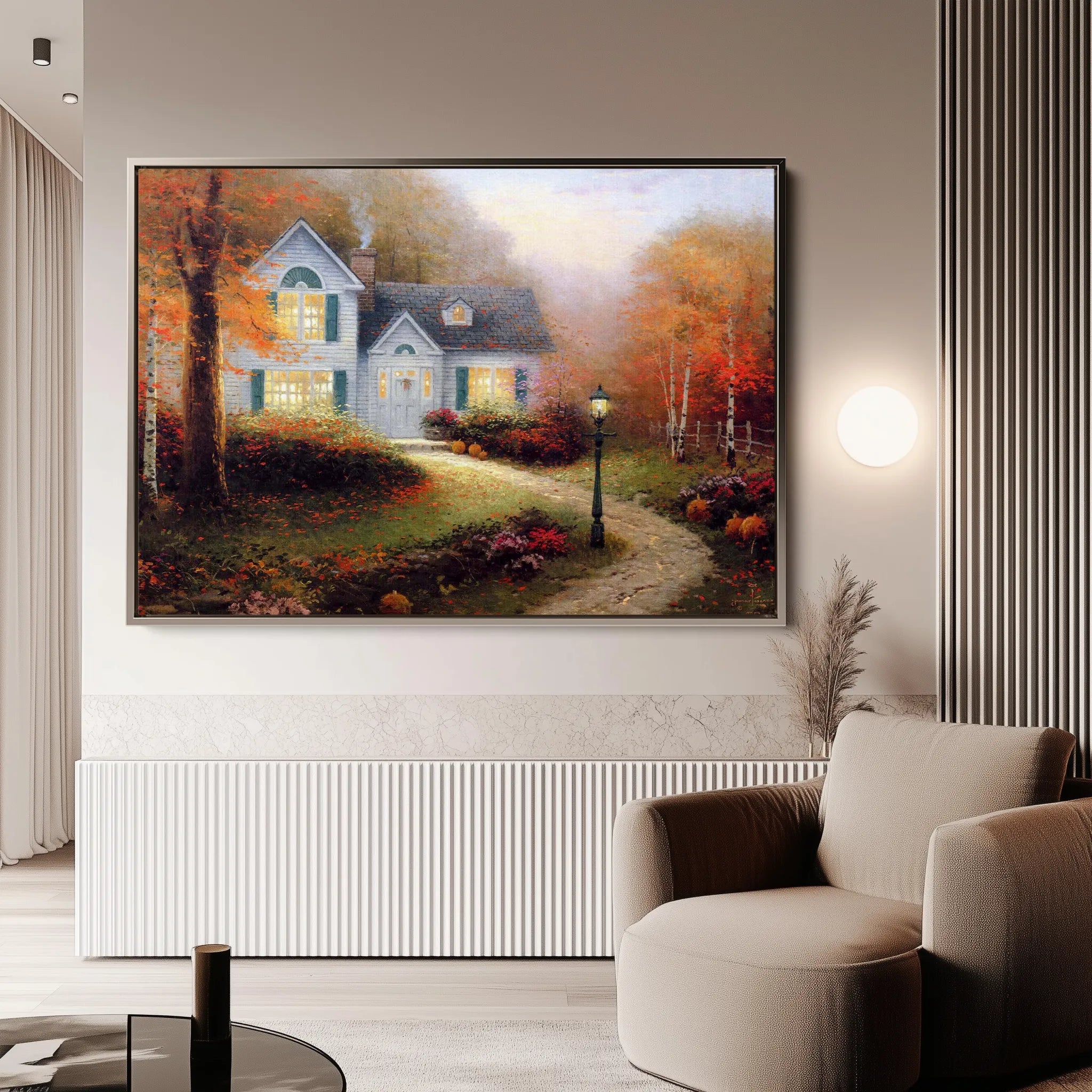 Landscape 088 Canvas Art 60 x 40 cm / Black