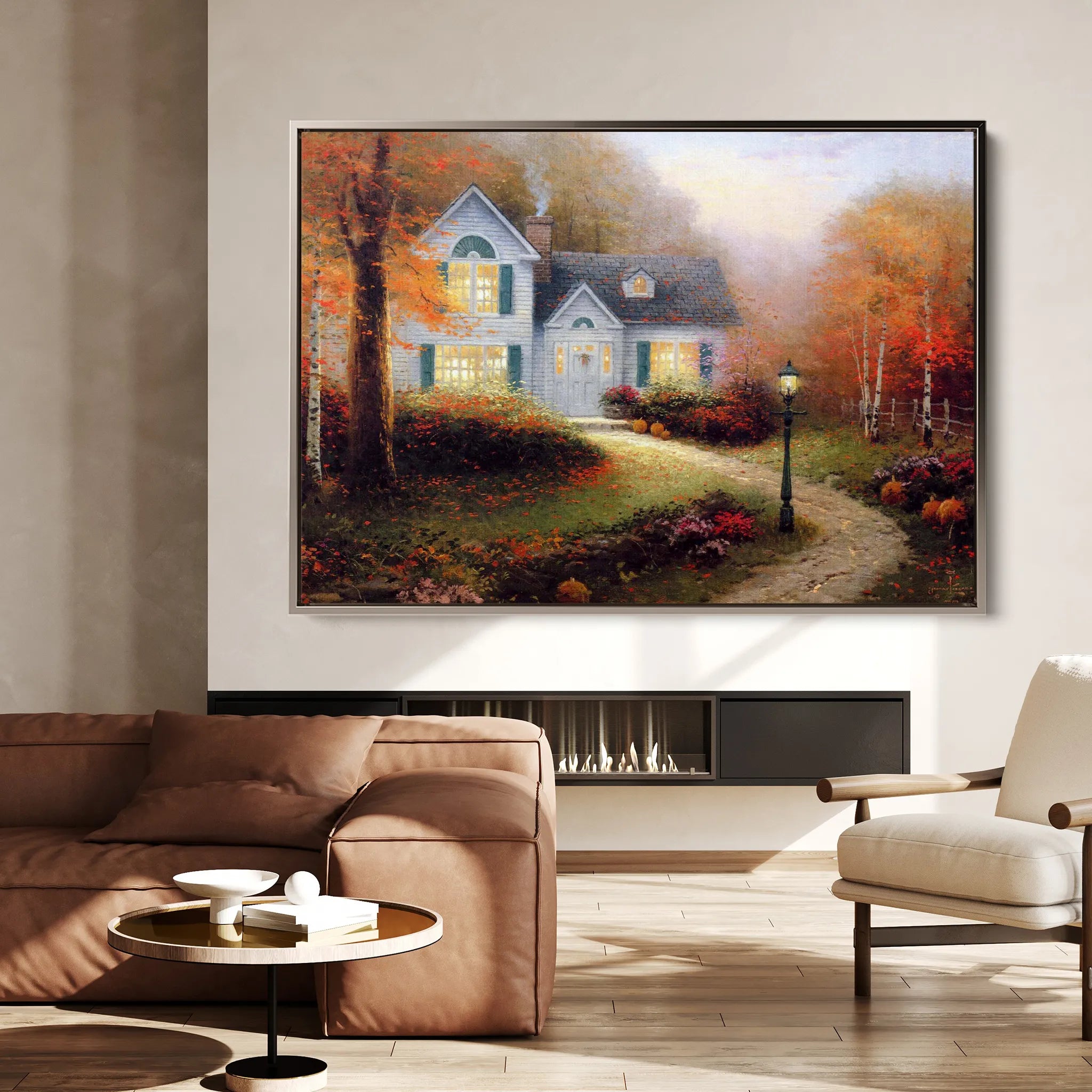 Landscape 088 Canvas Art 60 x 40 cm / Black