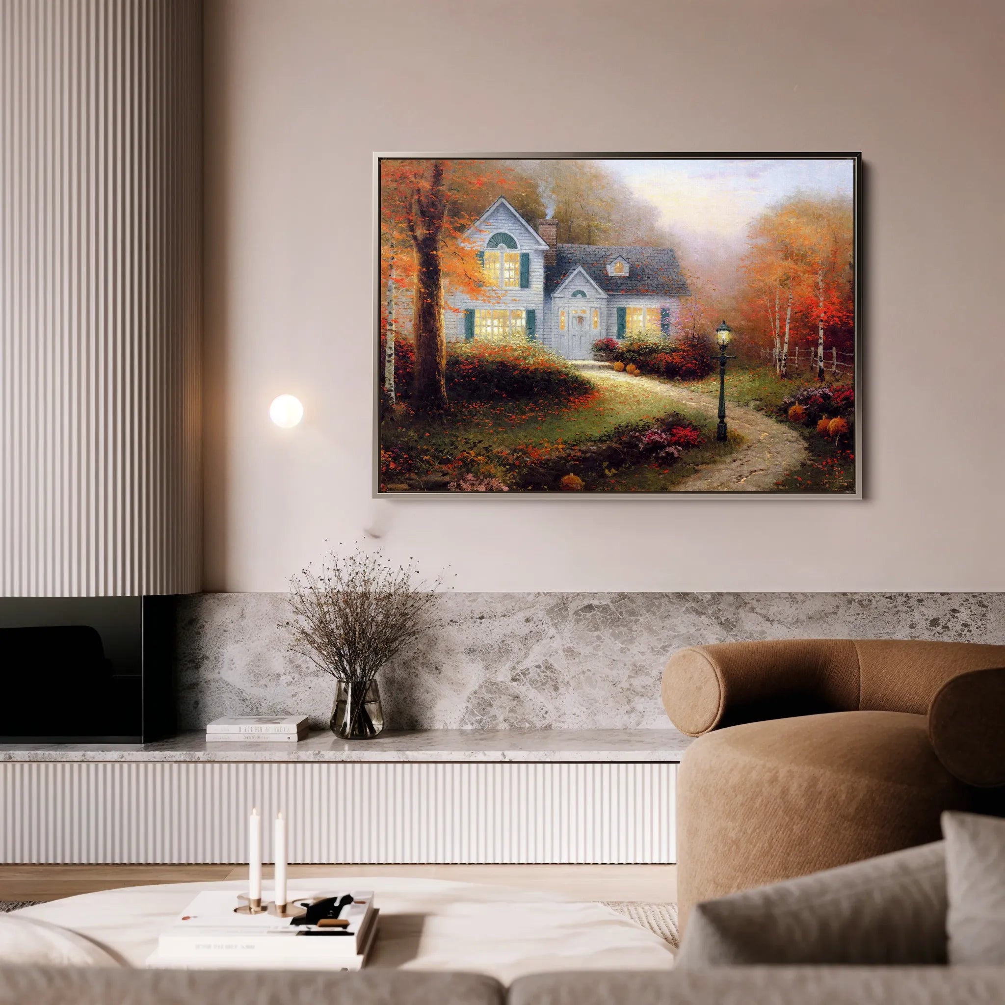 Landscape 088 Canvas Art 60 x 40 cm / Black