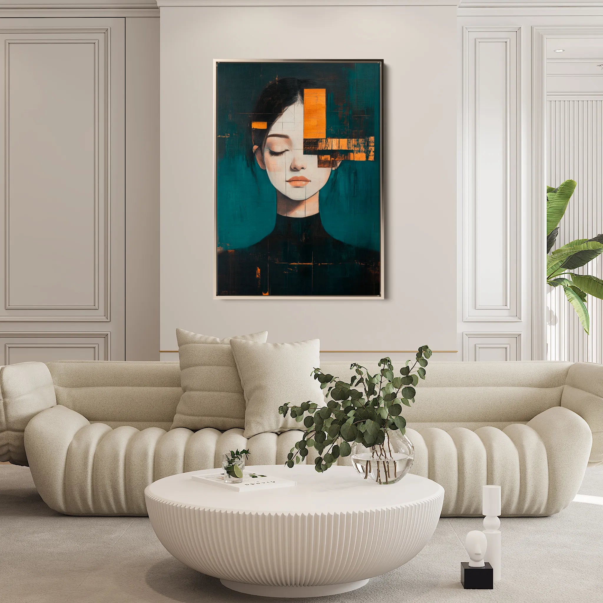 Portrait 088 Canvas Art 60 x 40 cm / Black