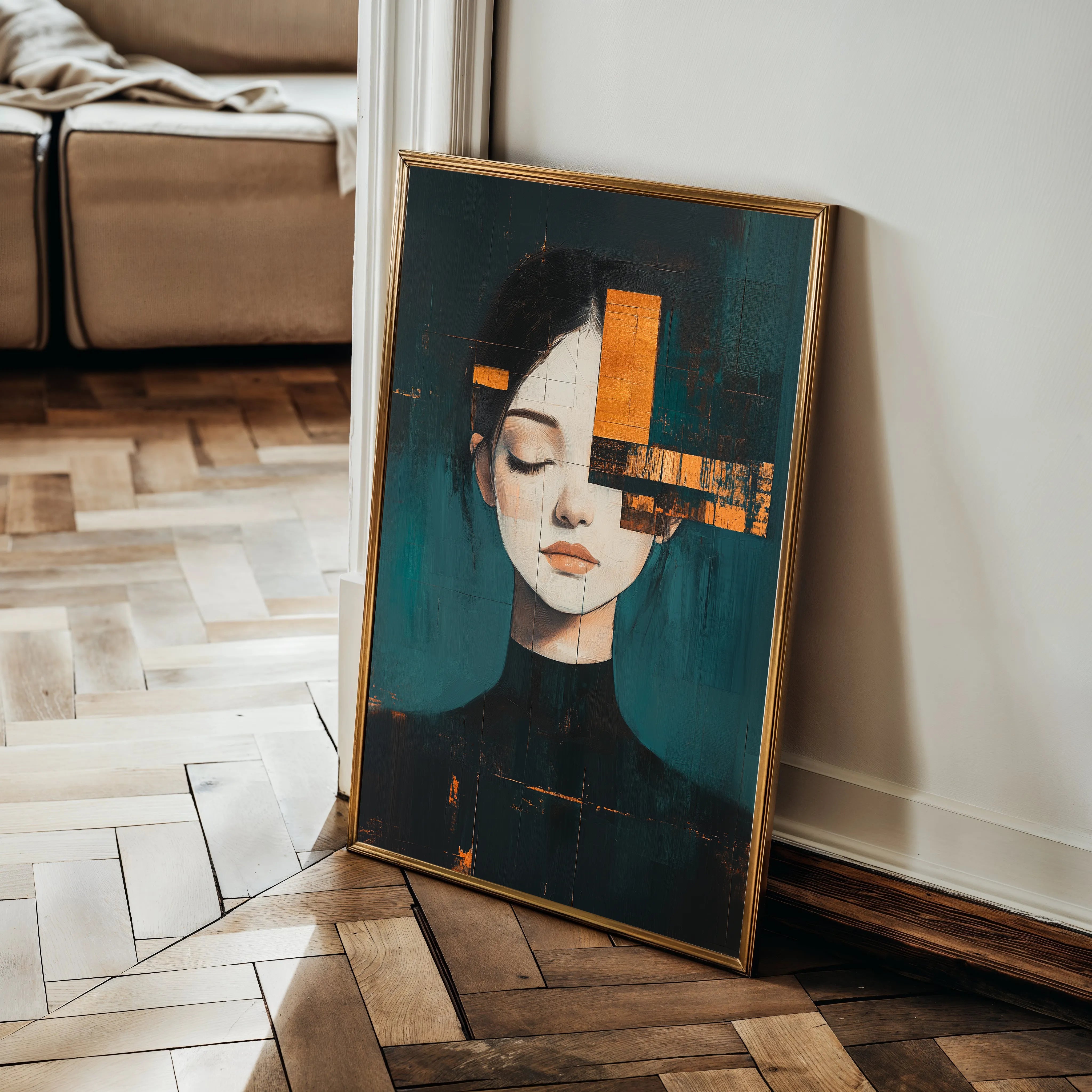 Portrait 088 Canvas Art 60 x 40 cm / Black