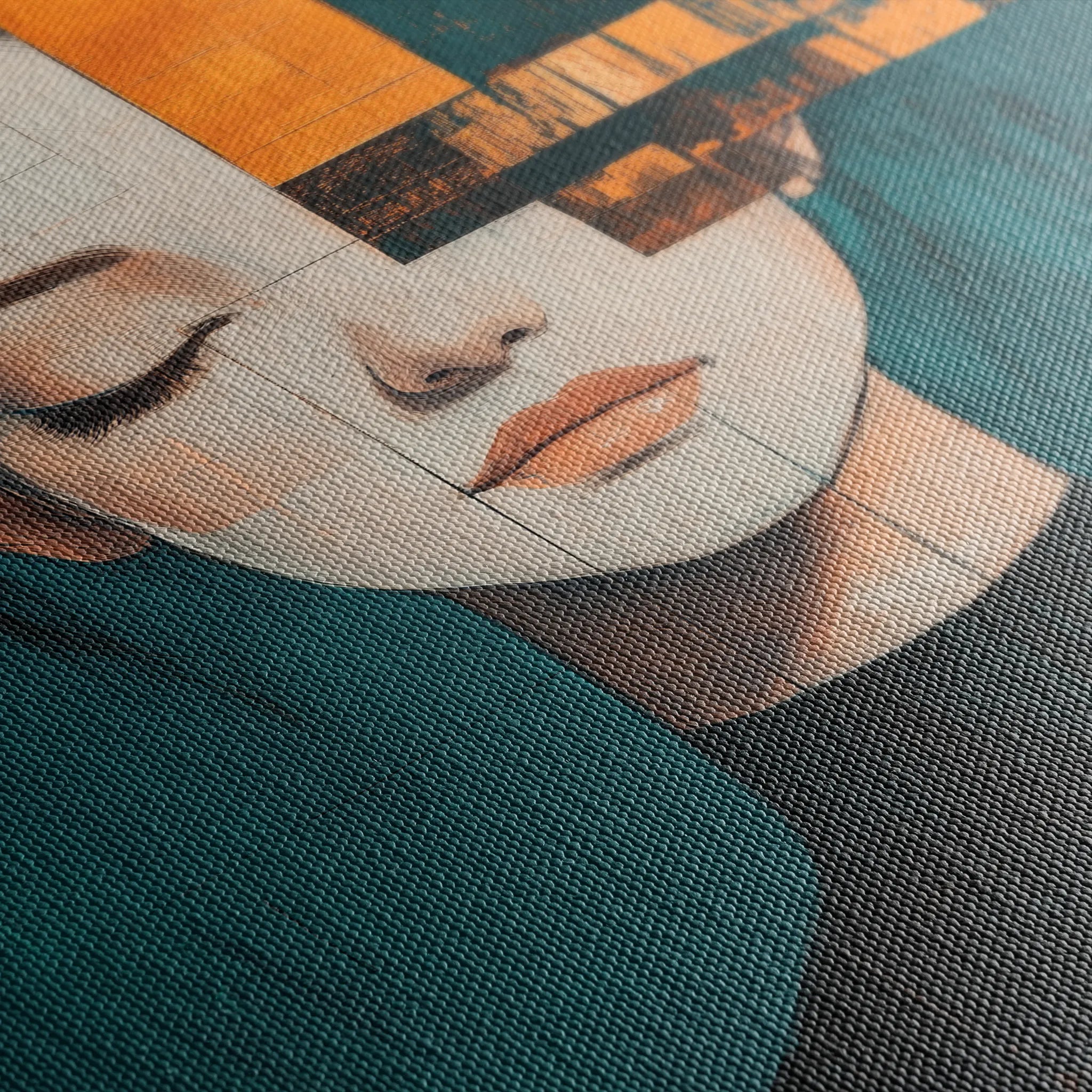 Portrait 088 Canvas Art 60 x 40 cm / Black