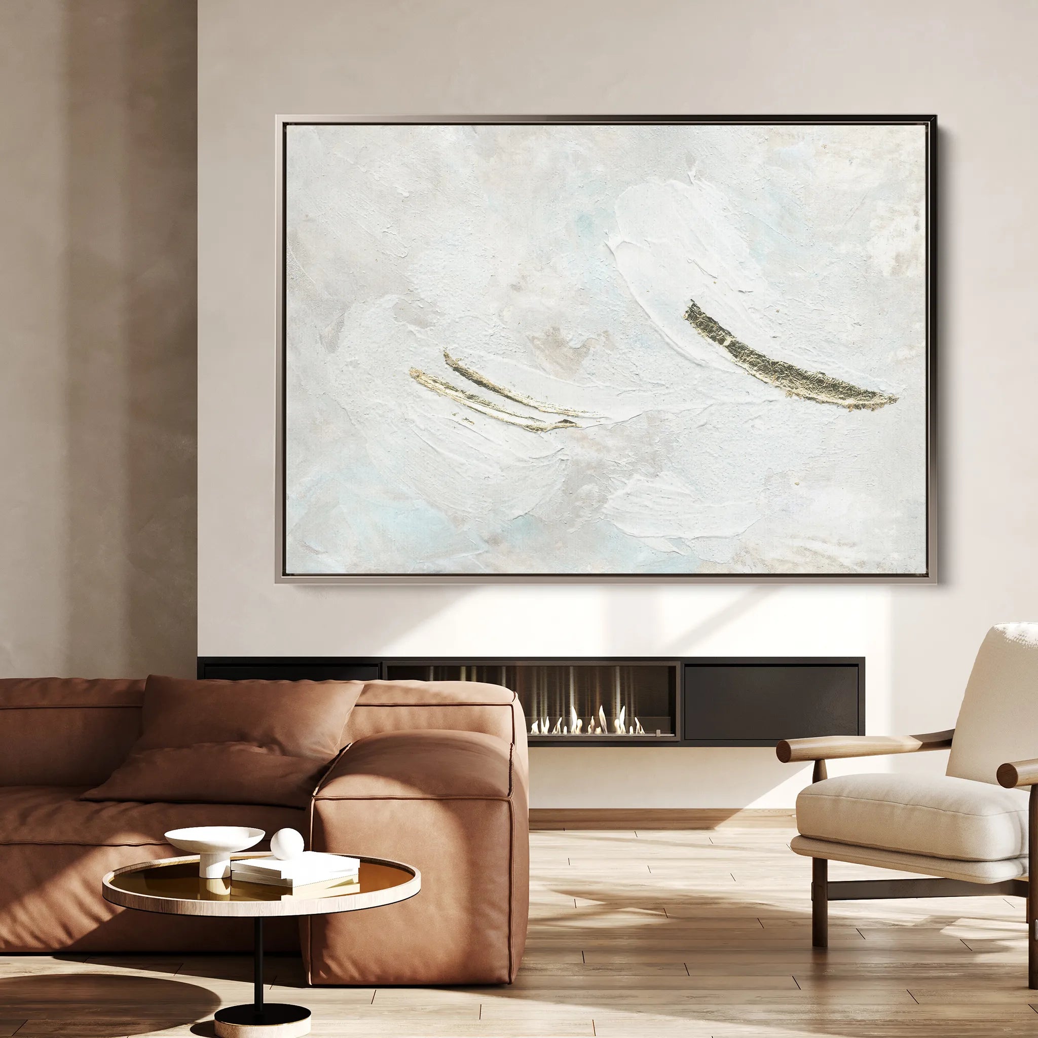 Abstract 089 Canvas Art 60 x 40 cm / Black