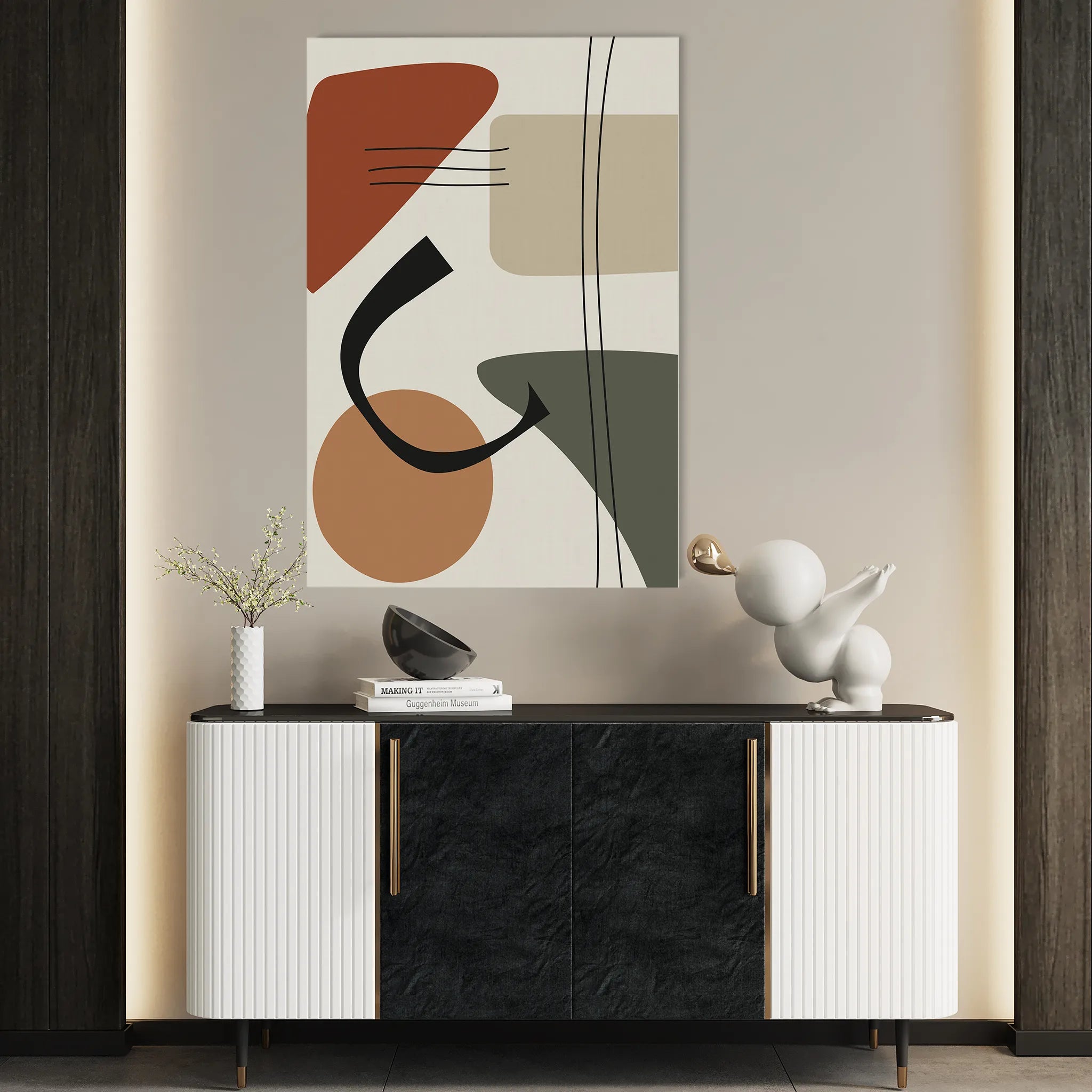 Boho 089 Canvas Art 60 x 40 cm / Black