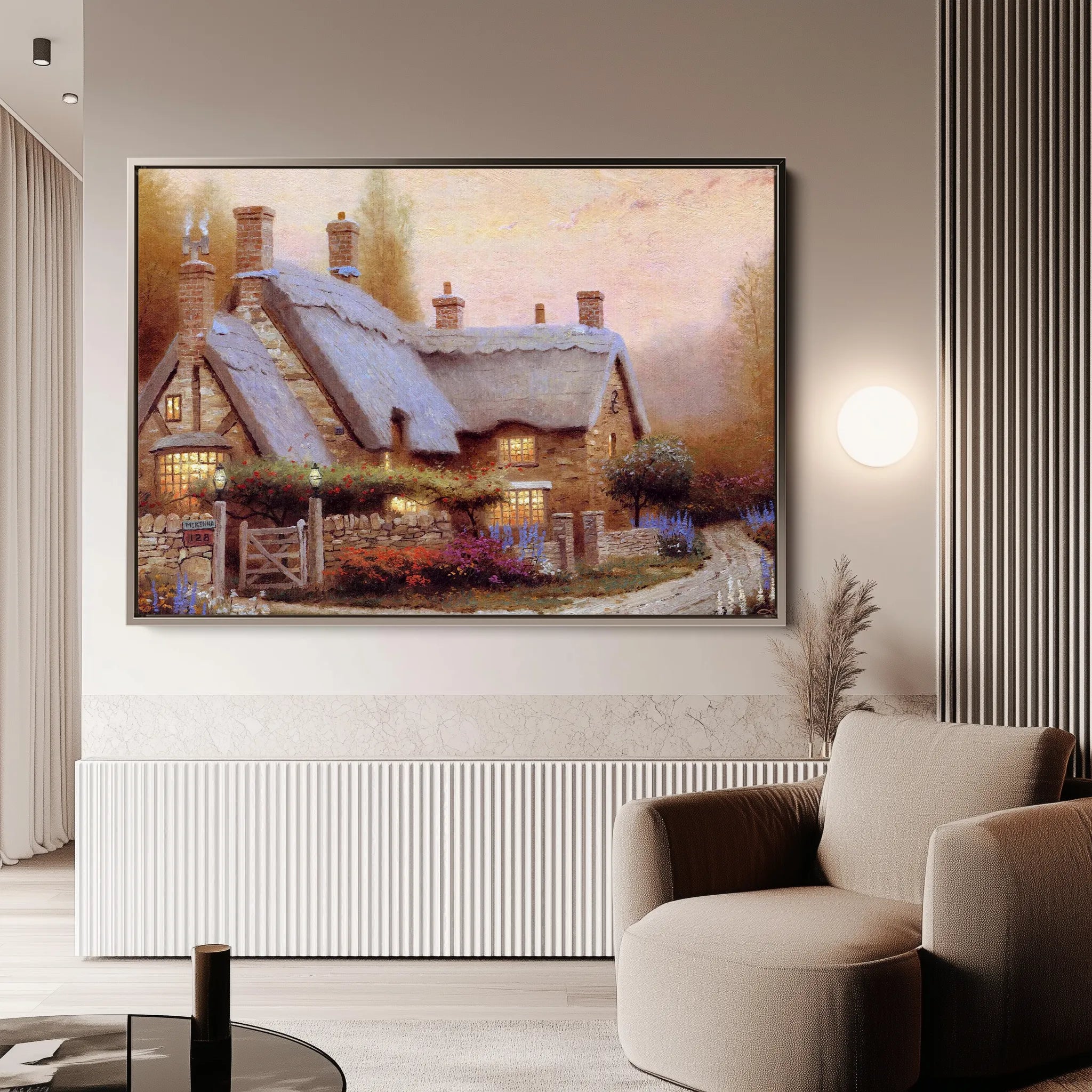 Landscape 089 Canvas Art 60 x 40 cm / Black