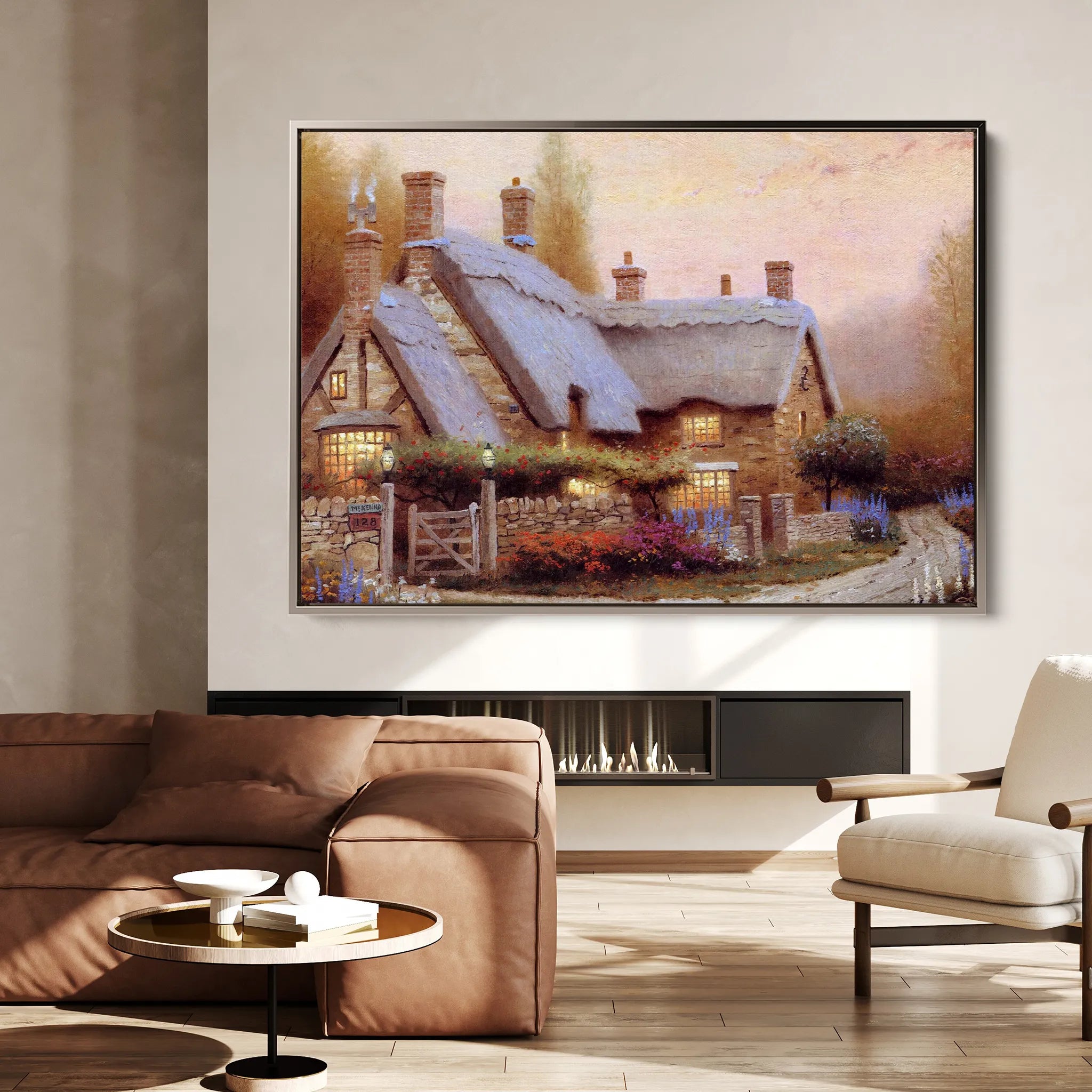 Landscape 089 Canvas Art 60 x 40 cm / Black