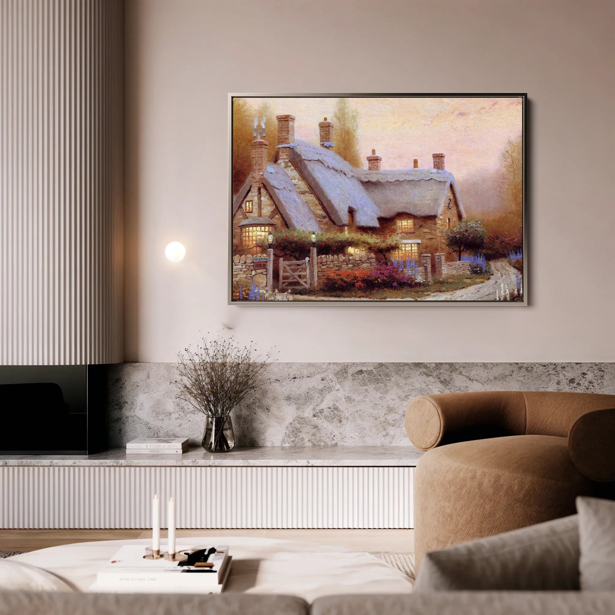Landscape 089 Canvas Art 60 x 40 cm / Black