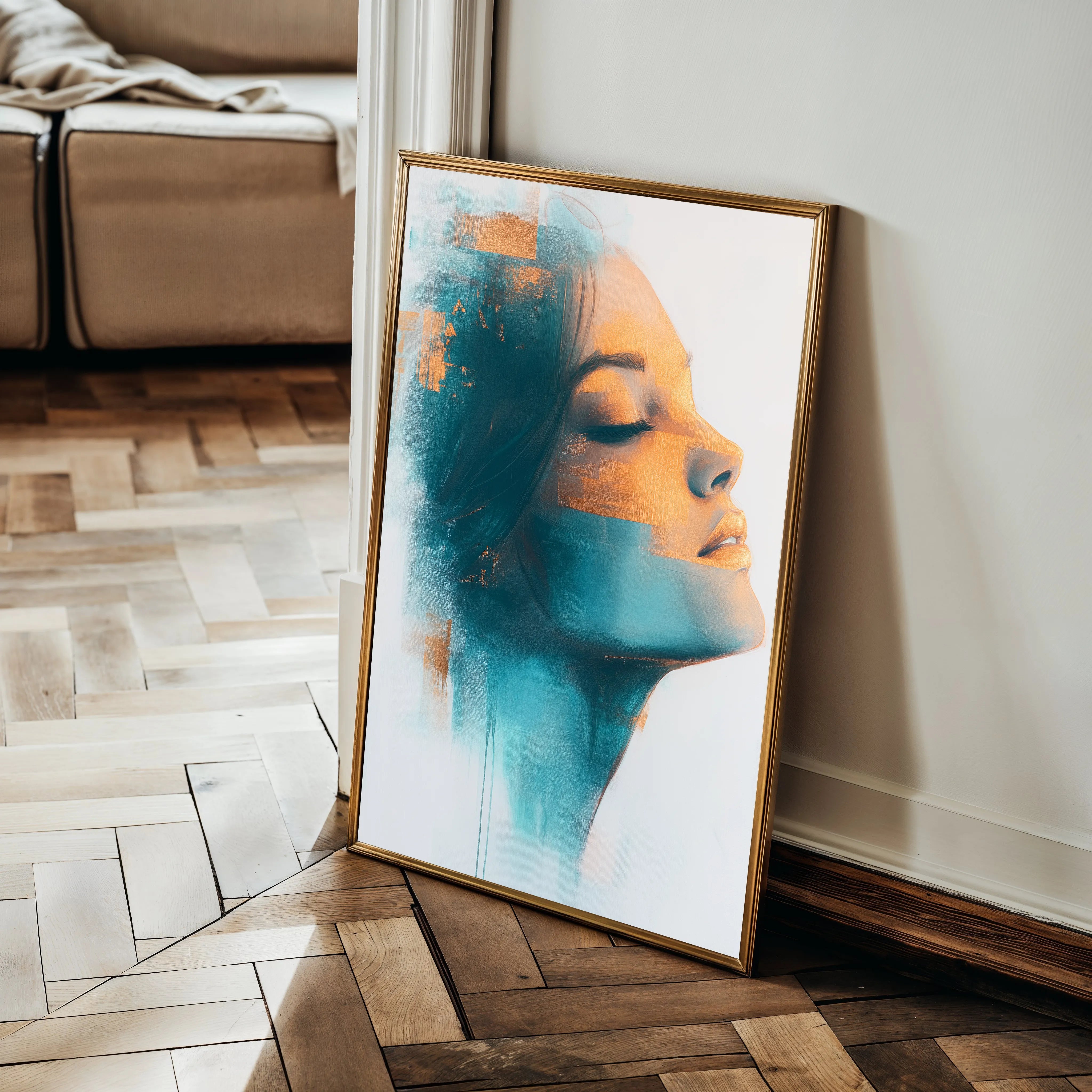 Portrait 089 Canvas Art 60 x 40 cm / Black