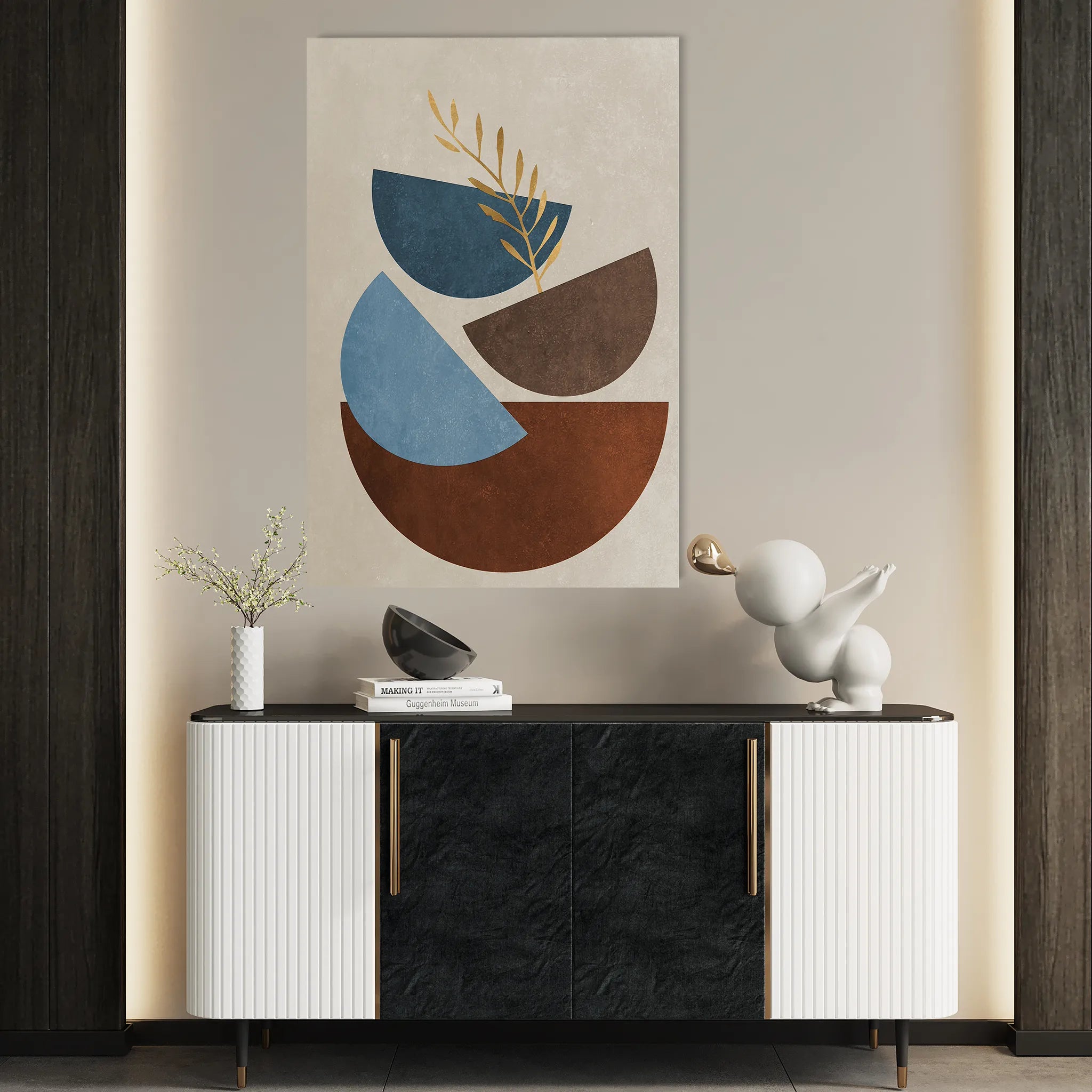 Boho 090 Canvas Art 60 x 40 cm / Black