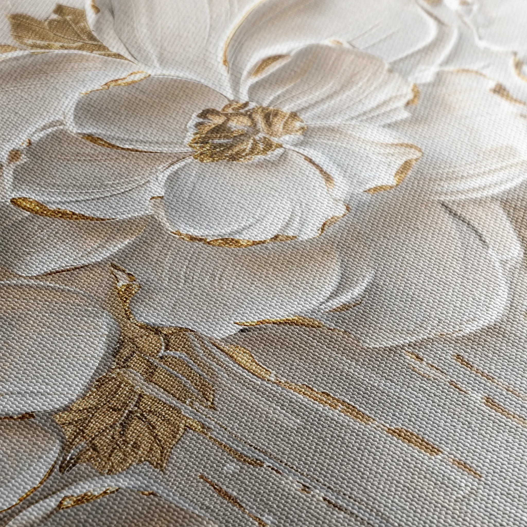 Floral 090 Canvas Art 60 x 40 cm / Black