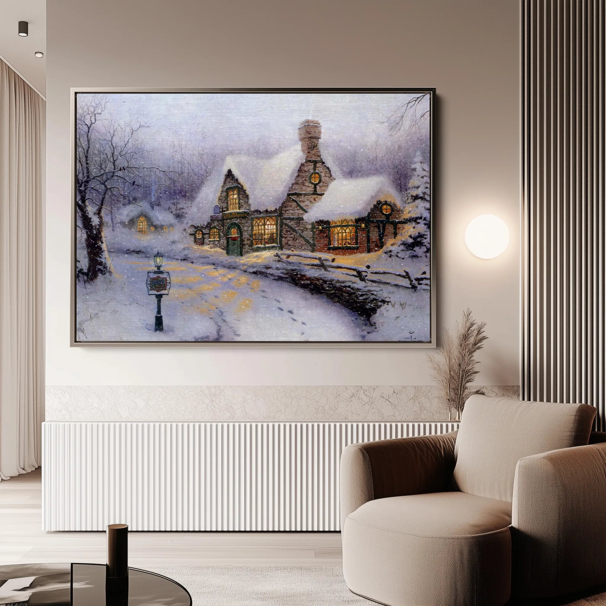 Landscape 090 Canvas Art 60 x 40 cm / Black