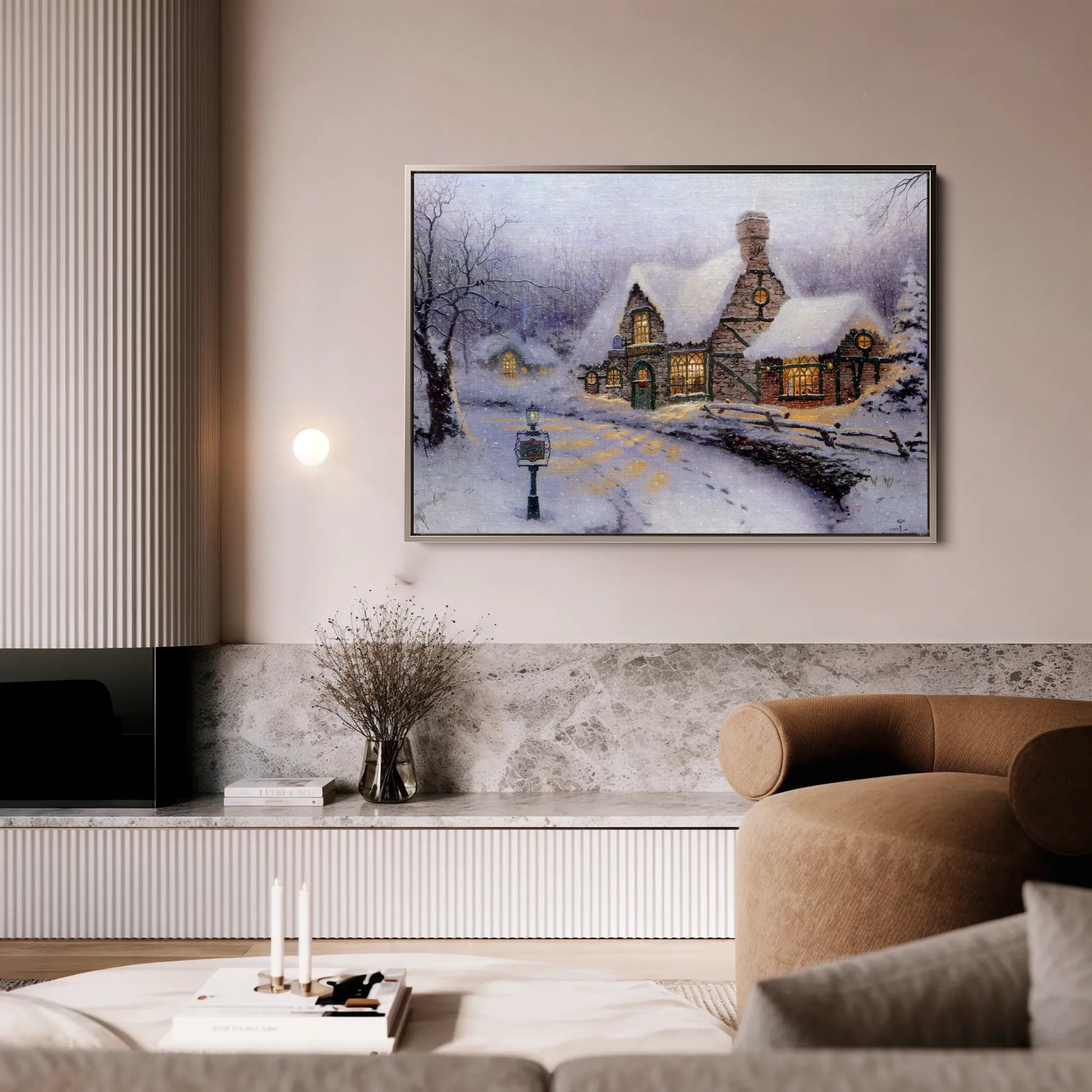 Landscape 090 Canvas Art 60 x 40 cm / Black