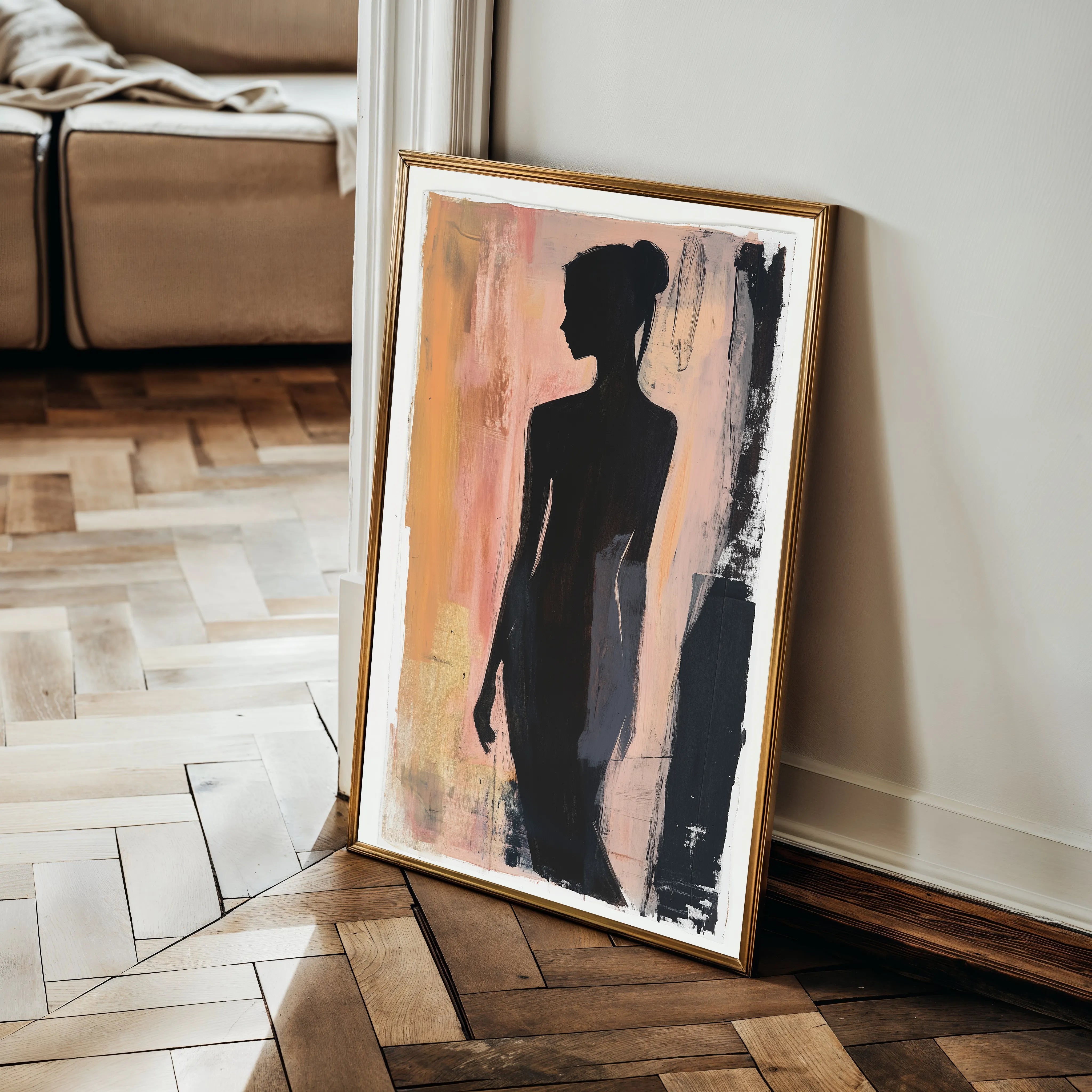 Portrait 090 Canvas Art 60 x 40 cm / Black