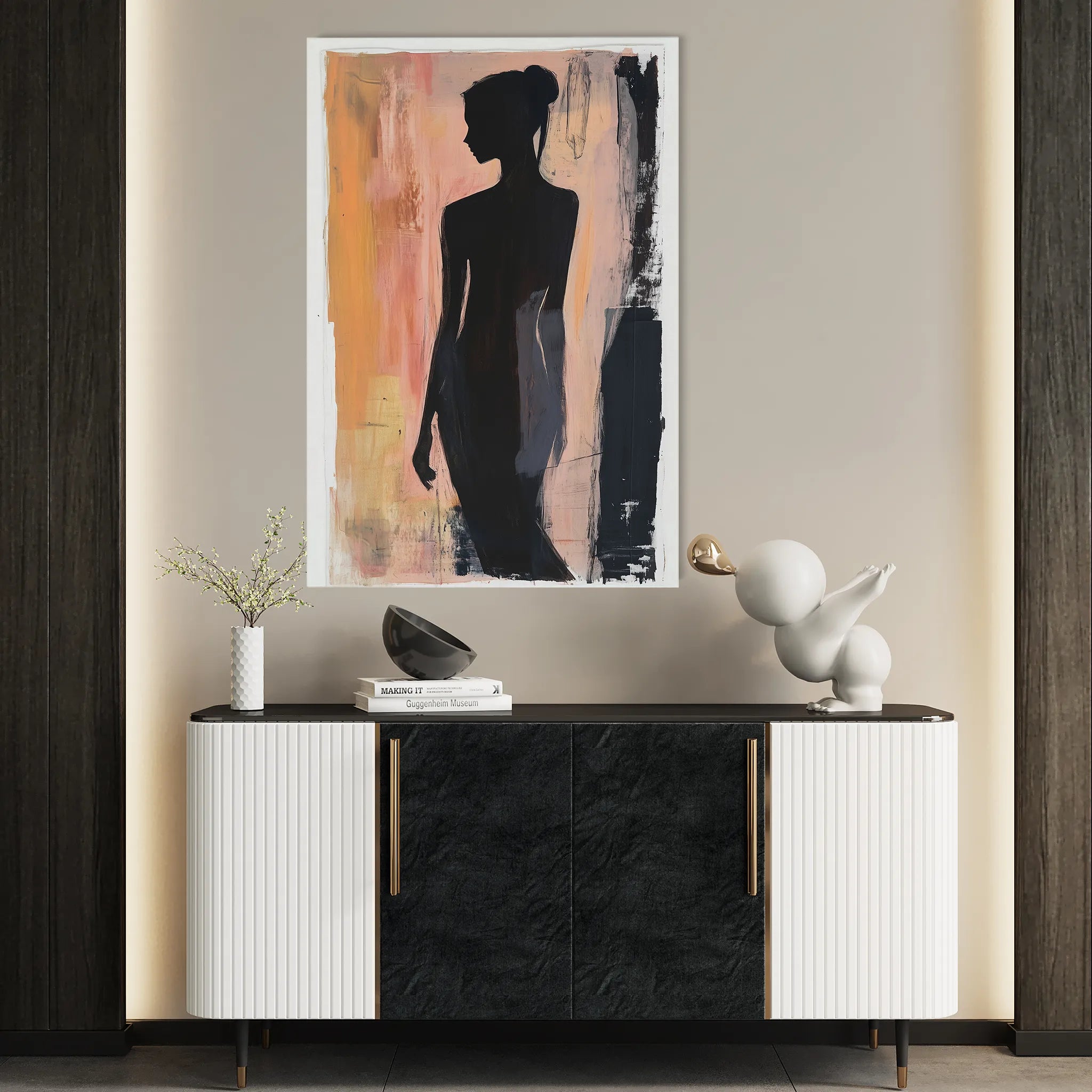 Portrait 090 Canvas Art 60 x 40 cm / Black