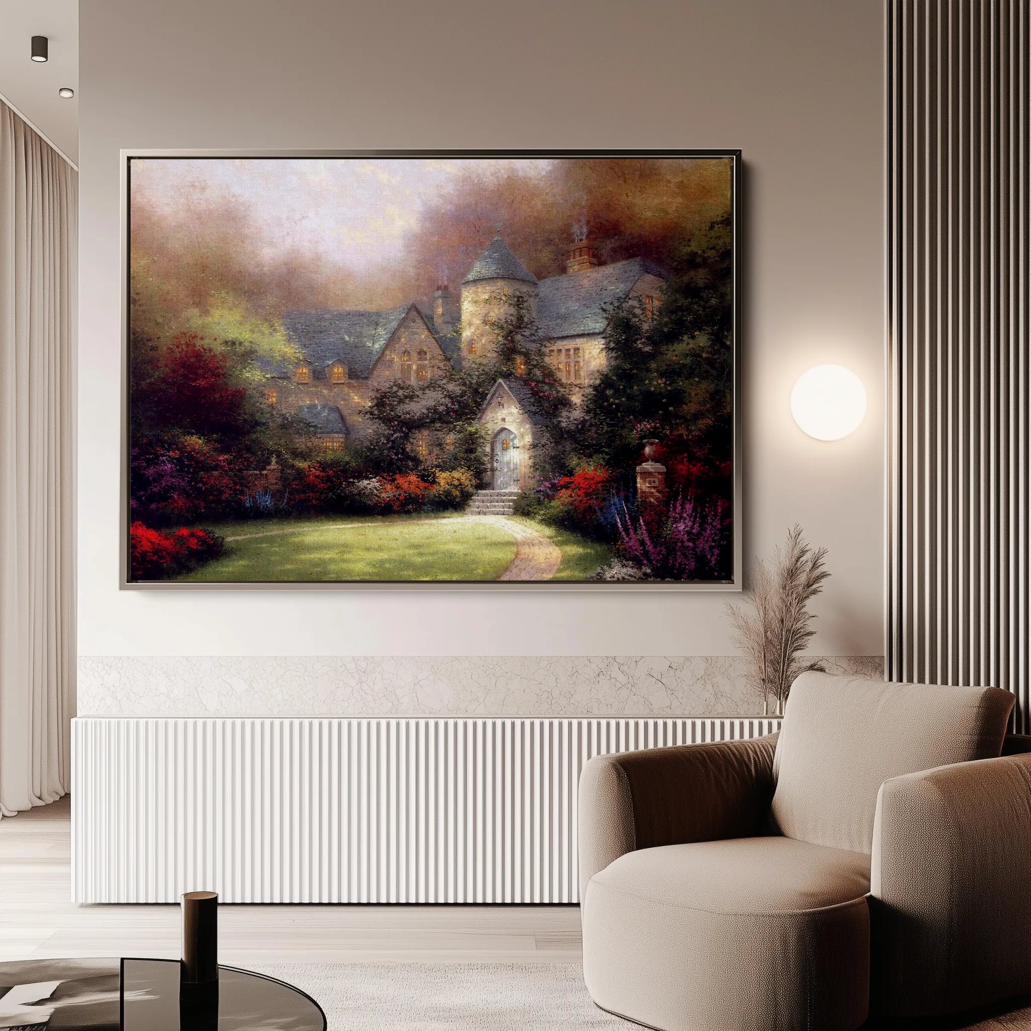 Landscape 091 Canvas Art 60 x 40 cm / Black