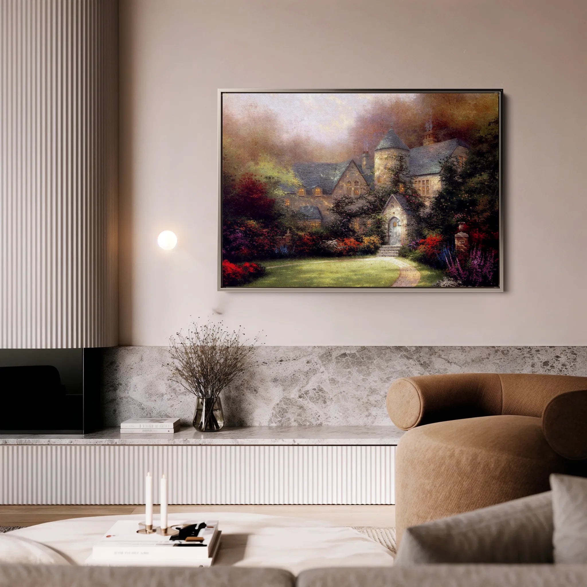 Landscape 091 Canvas Art 60 x 40 cm / Black