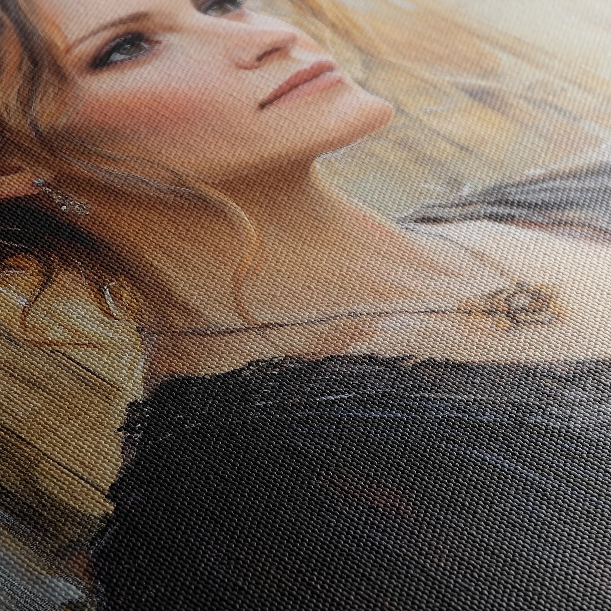 Portrait 091 Canvas Art 60 x 40 cm / Black
