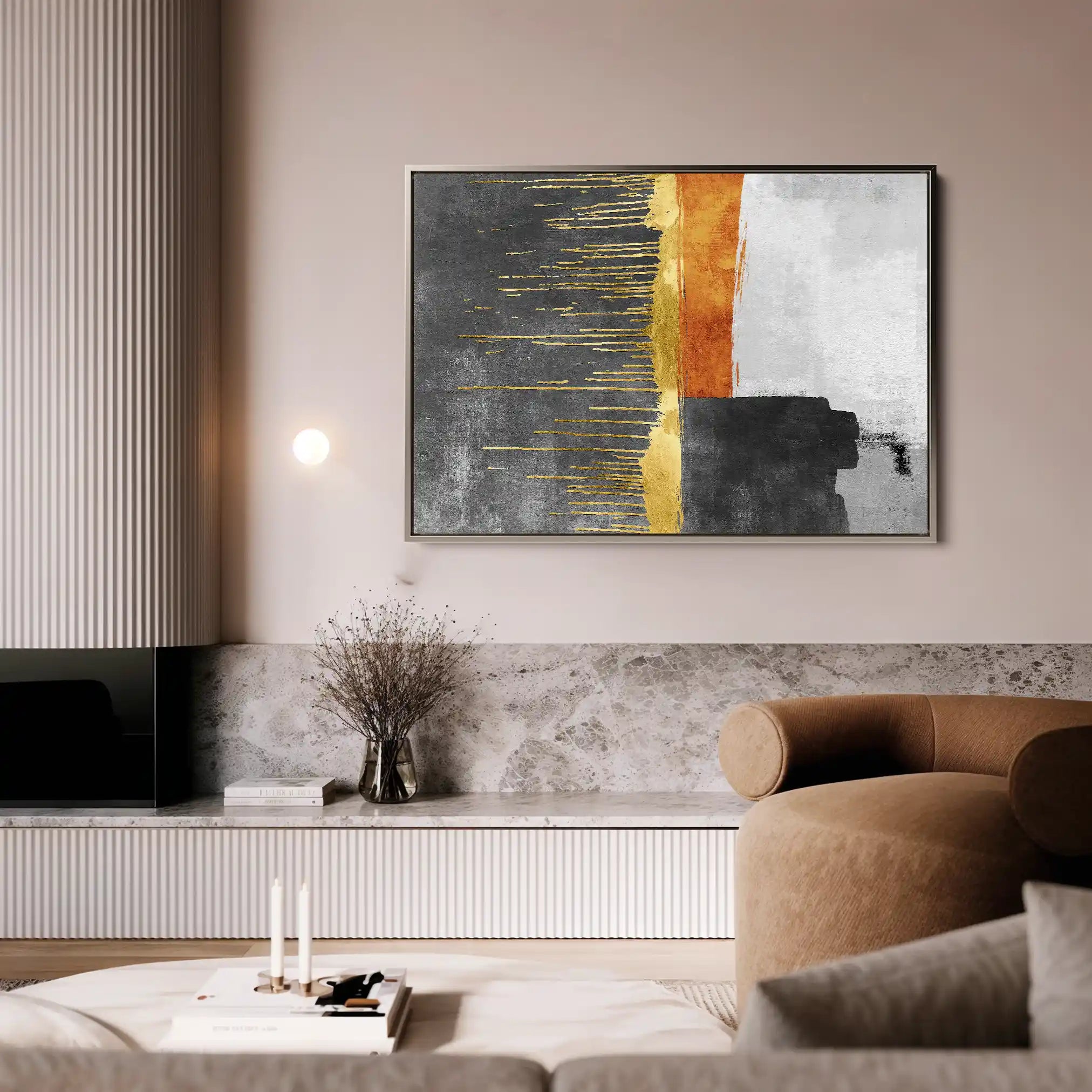 Abstract 092 Canvas Art 60 x 40 cm / Black