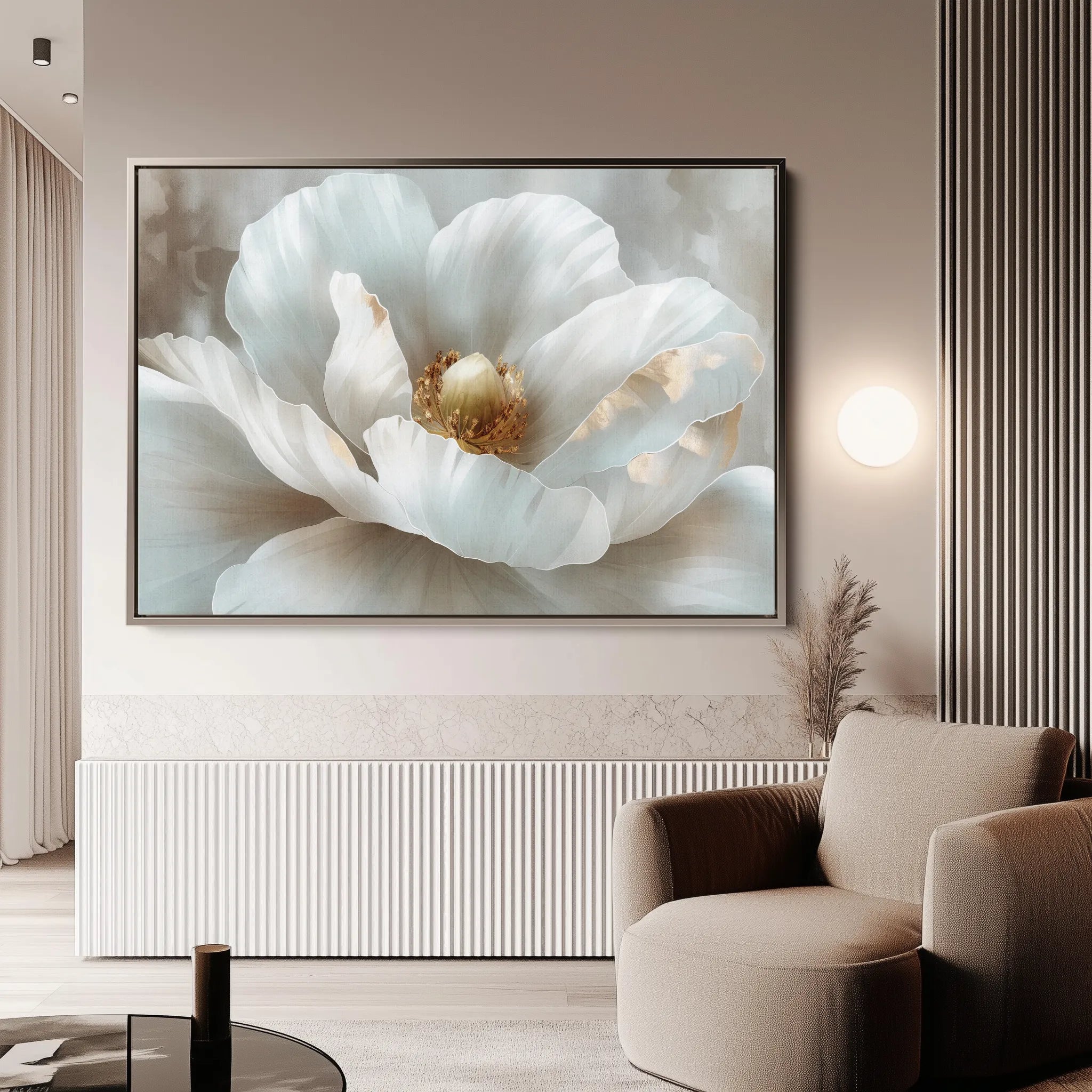 Floral 092 Canvas Art 60 x 40 cm / Black