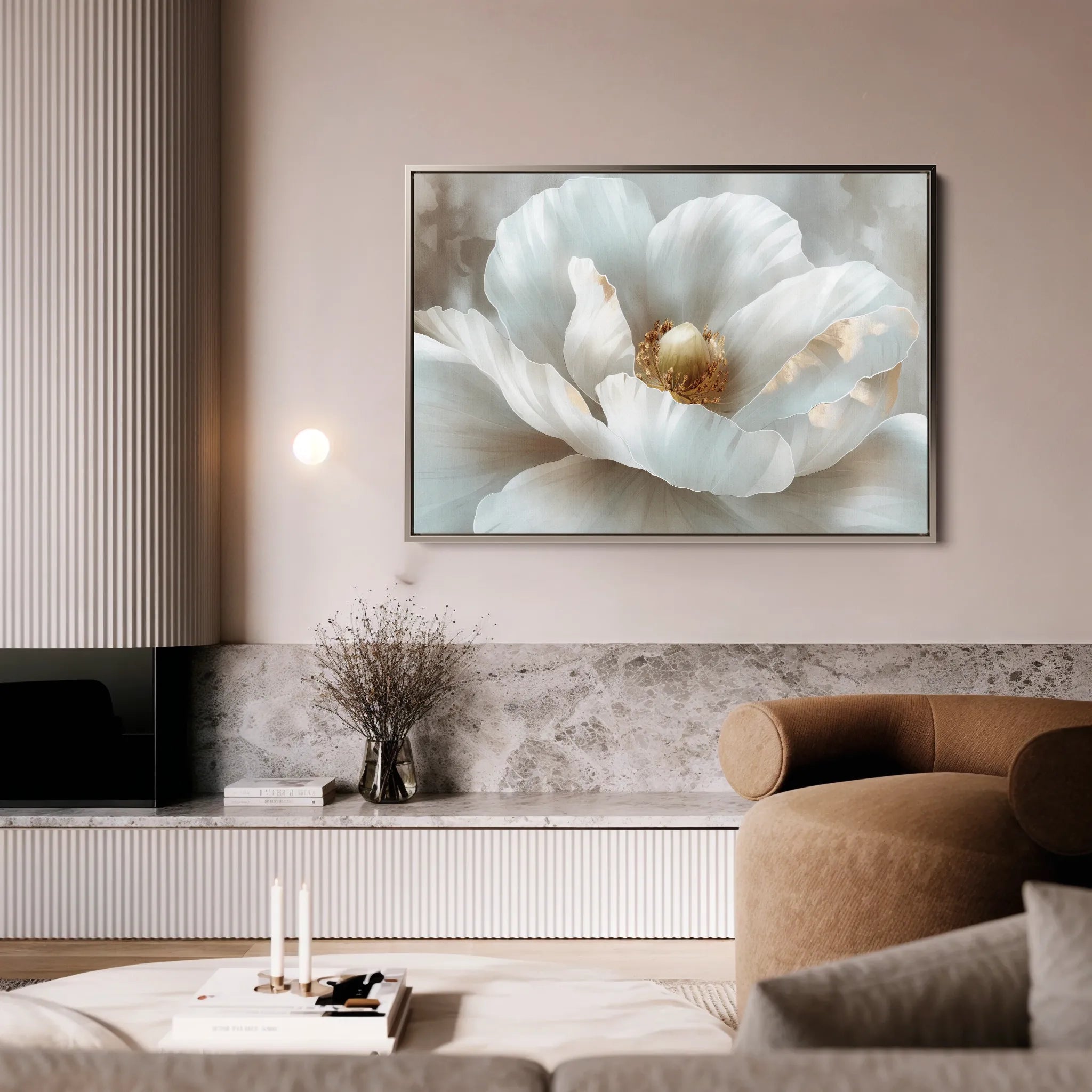 Floral 092 Canvas Art 60 x 40 cm / Black