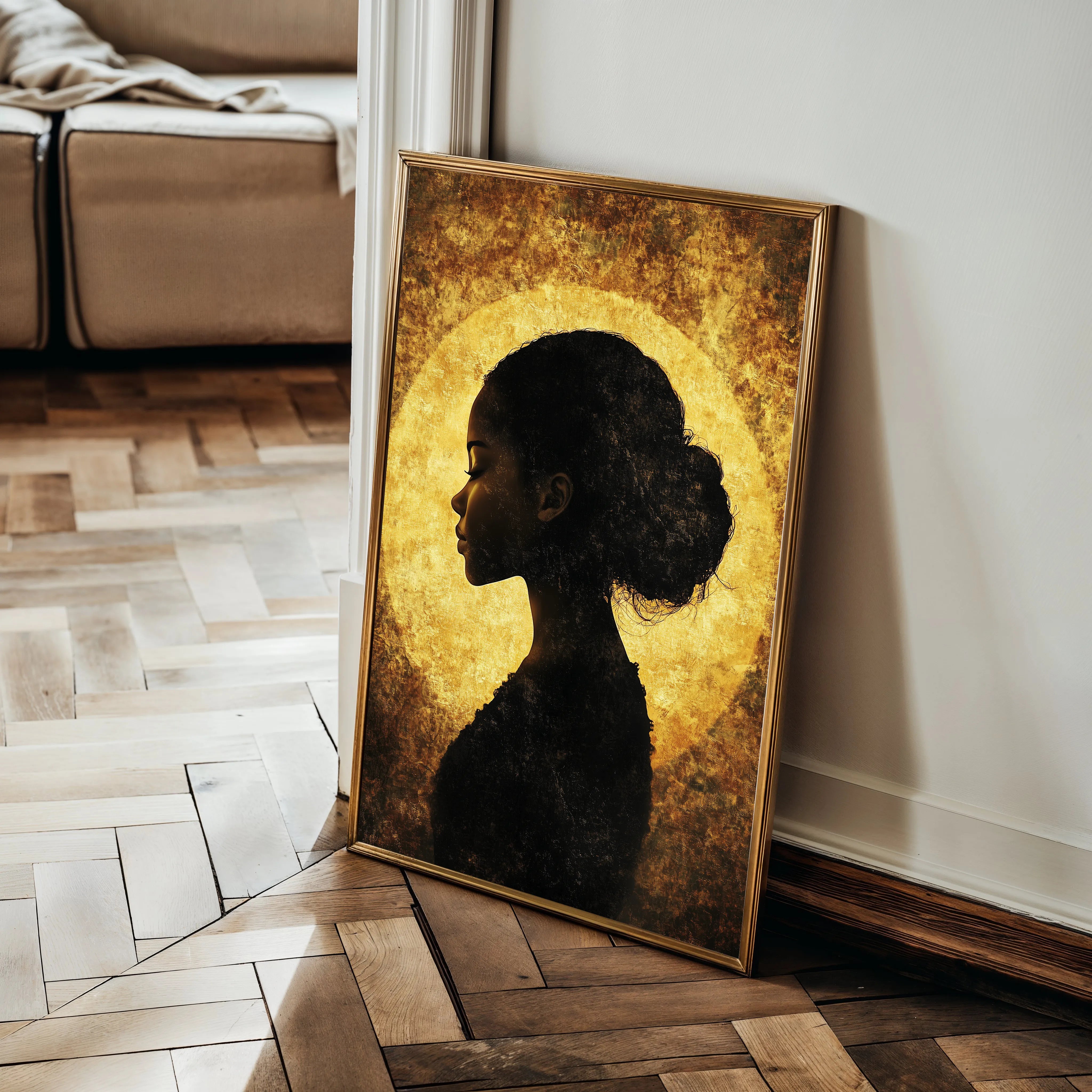 Portrait 092 Canvas Art 60 x 40 cm / Black