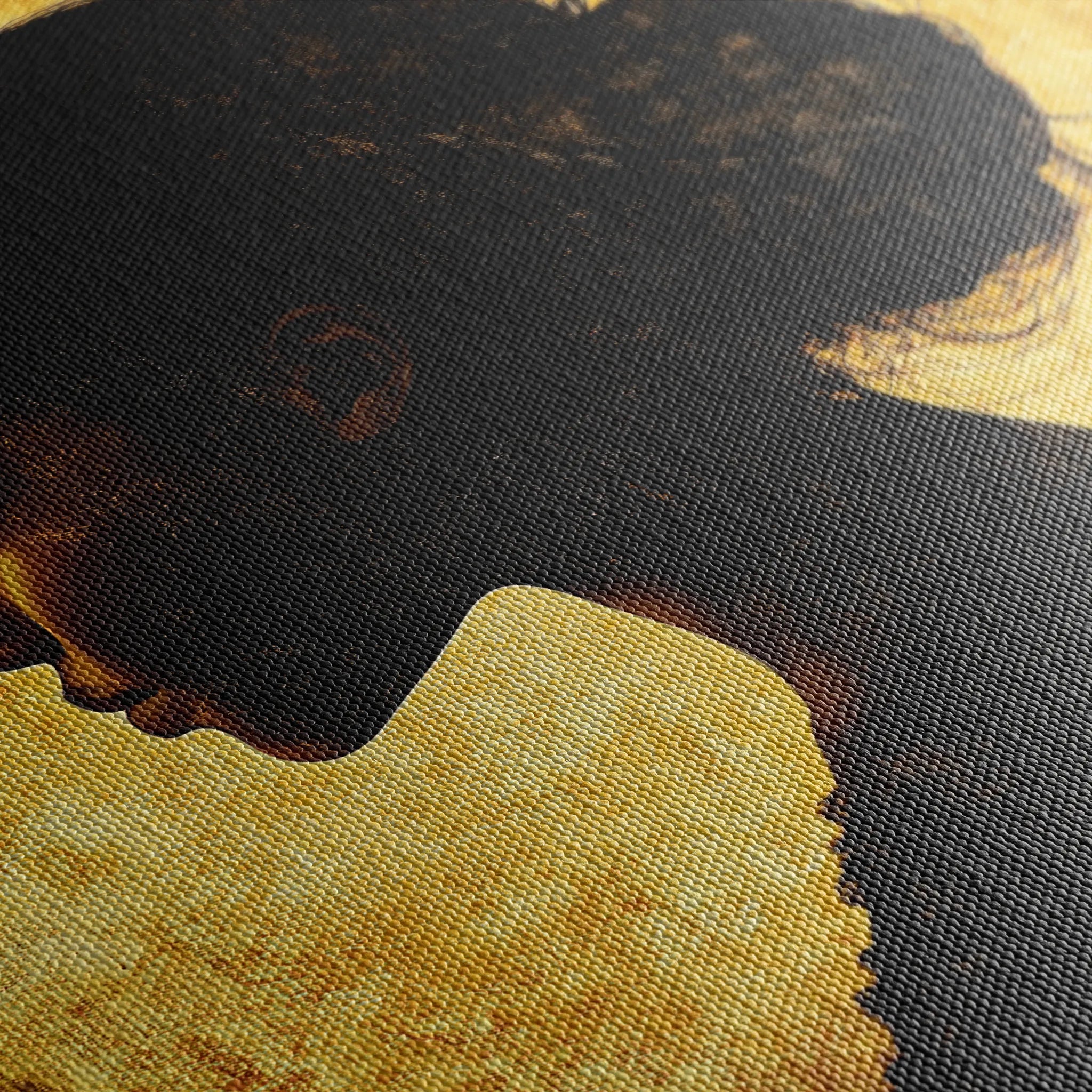 Portrait 092 Canvas Art 60 x 40 cm / Black