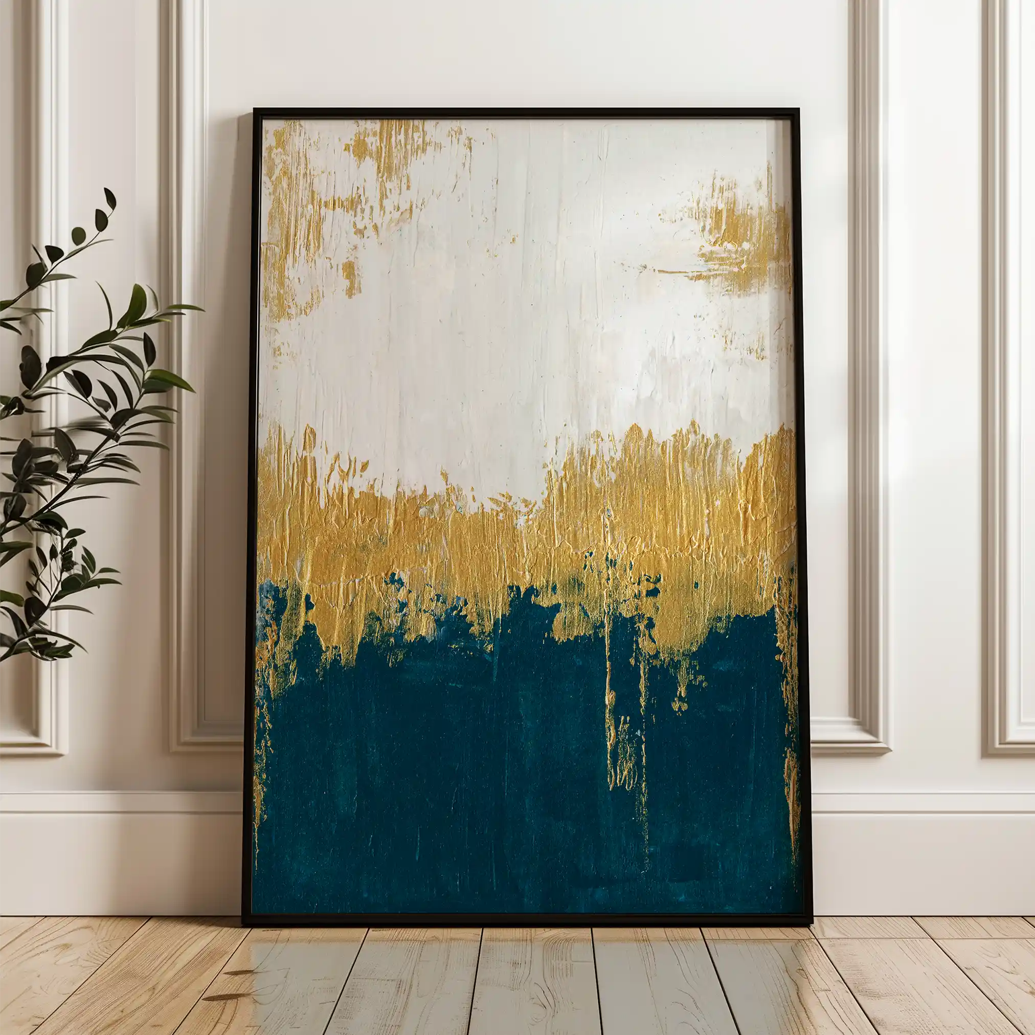 Abstract 093 Canvas Art 60 x 40 cm / Black