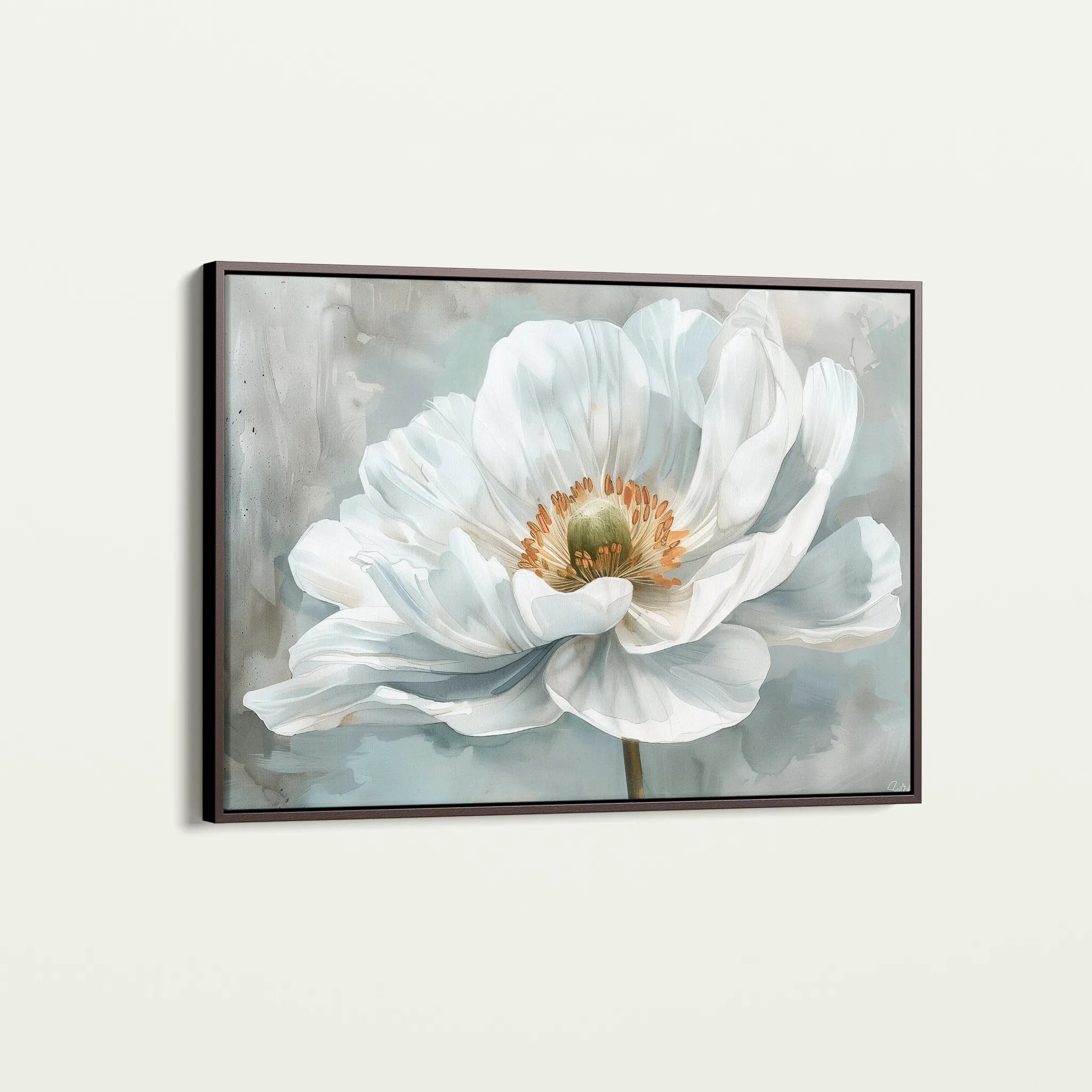 Floral 093 Canvas Art 60 x 40 cm / Black