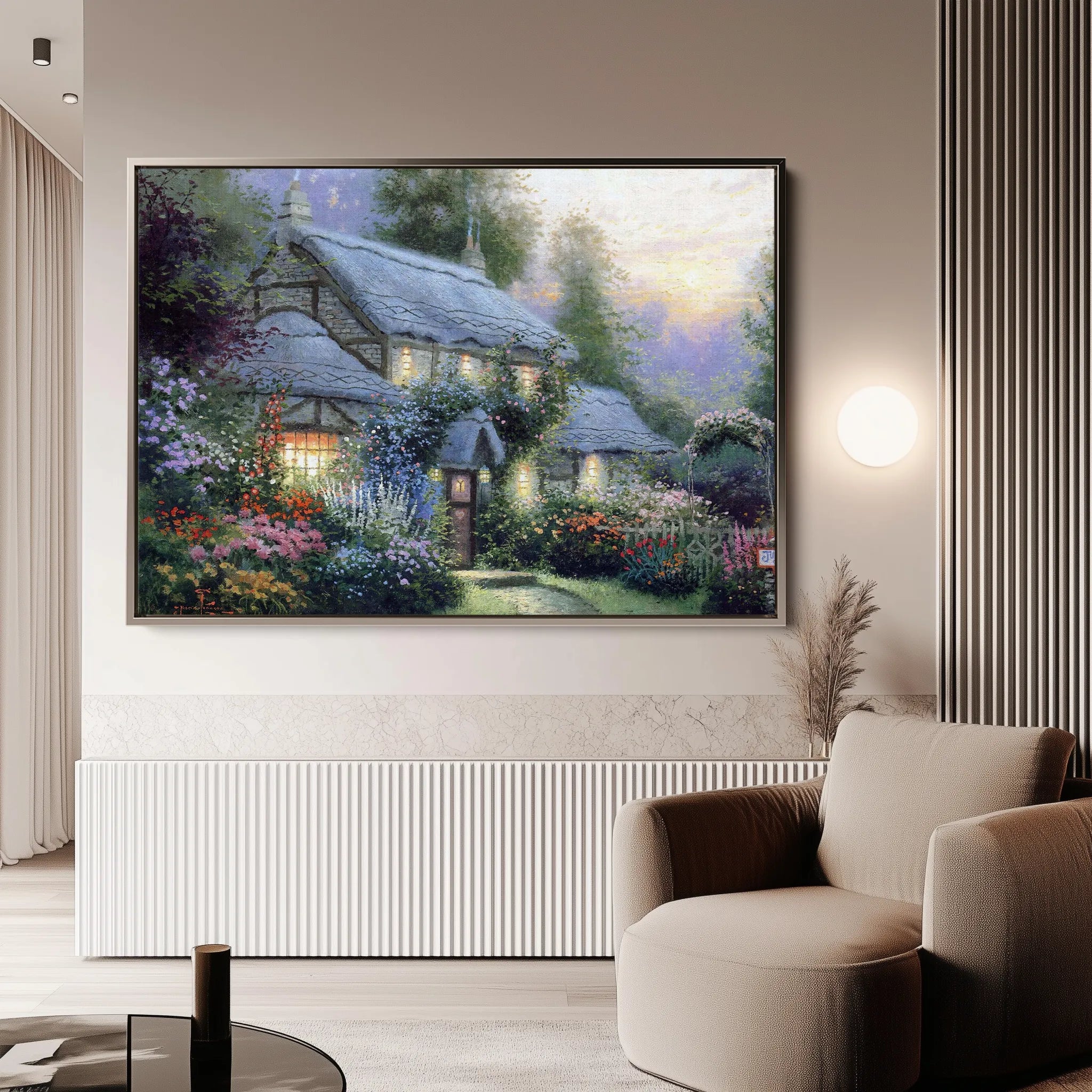 Landscape 093 Canvas Art 60 x 40 cm / Black