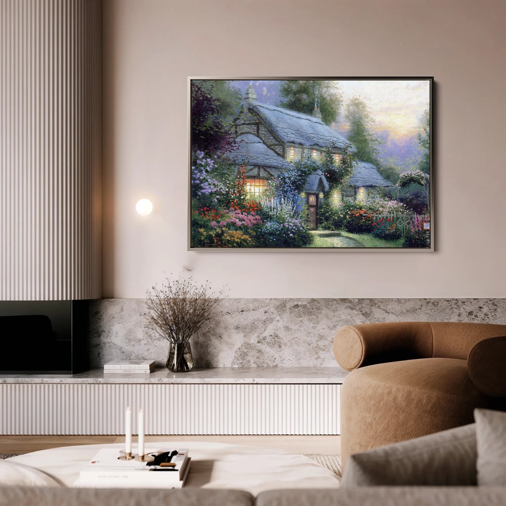Landscape 093 Canvas Art 60 x 40 cm / Black