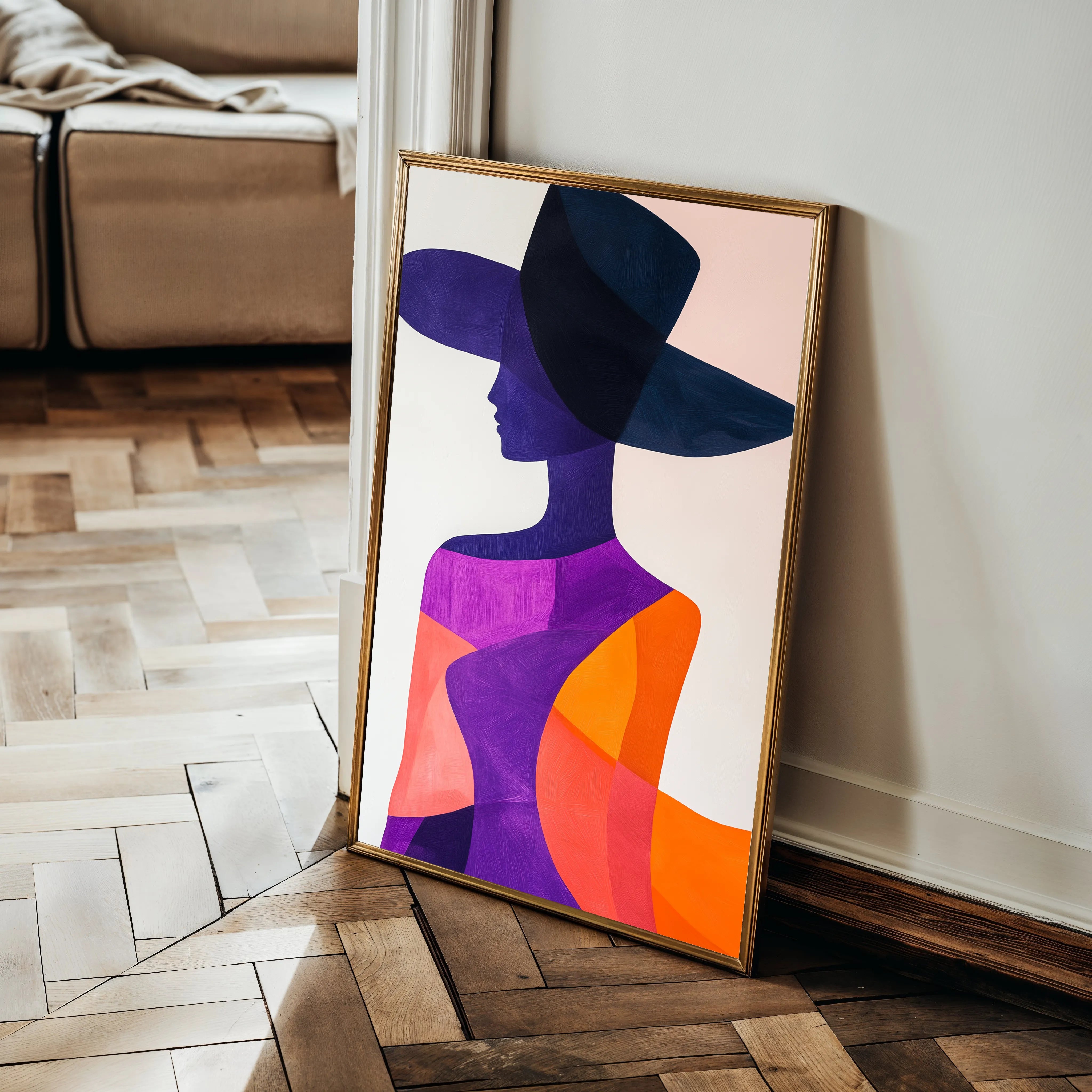 Portrait 093 Canvas Art 60 x 40 cm / Black
