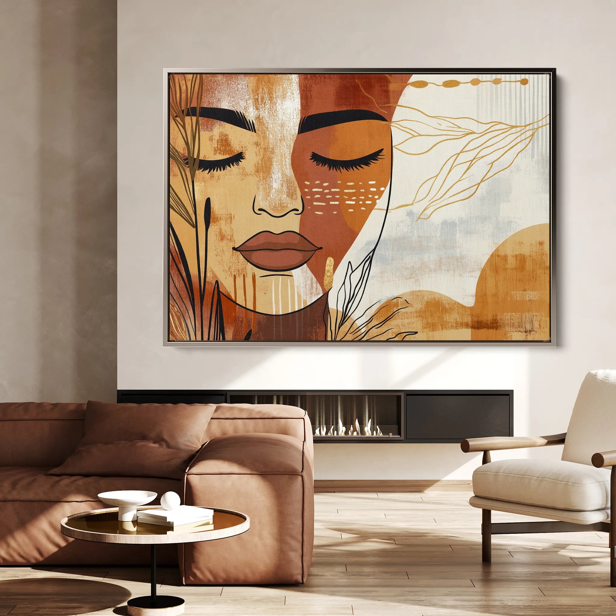 Boho 094 Canvas Art 60 x 40 cm / Black