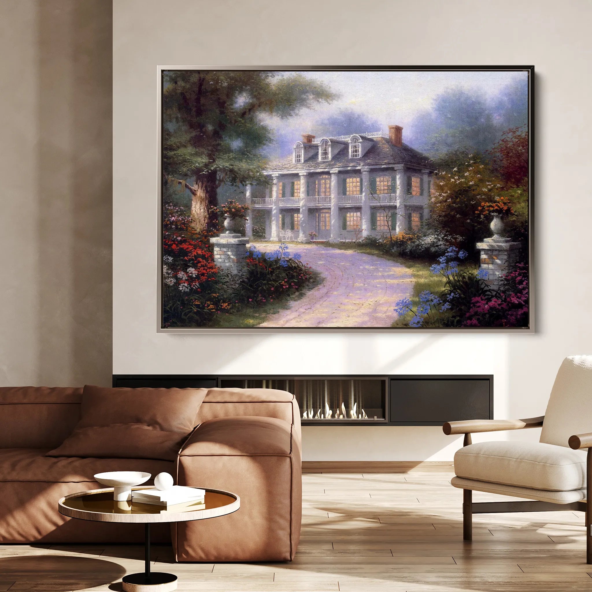 Landscape 094 Canvas Art 60 x 40 cm / Black