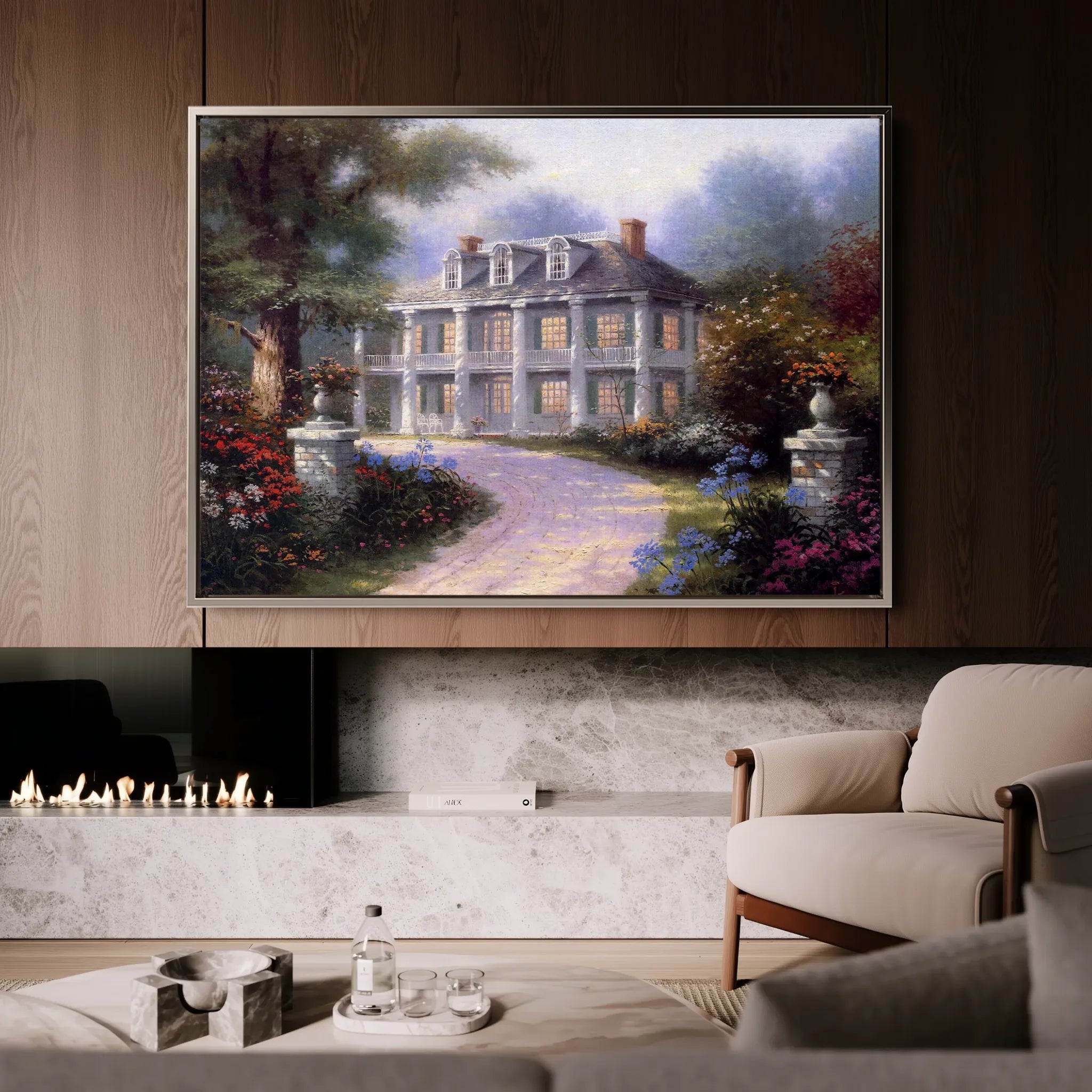 Landscape 094 Canvas Art 60 x 40 cm / Black