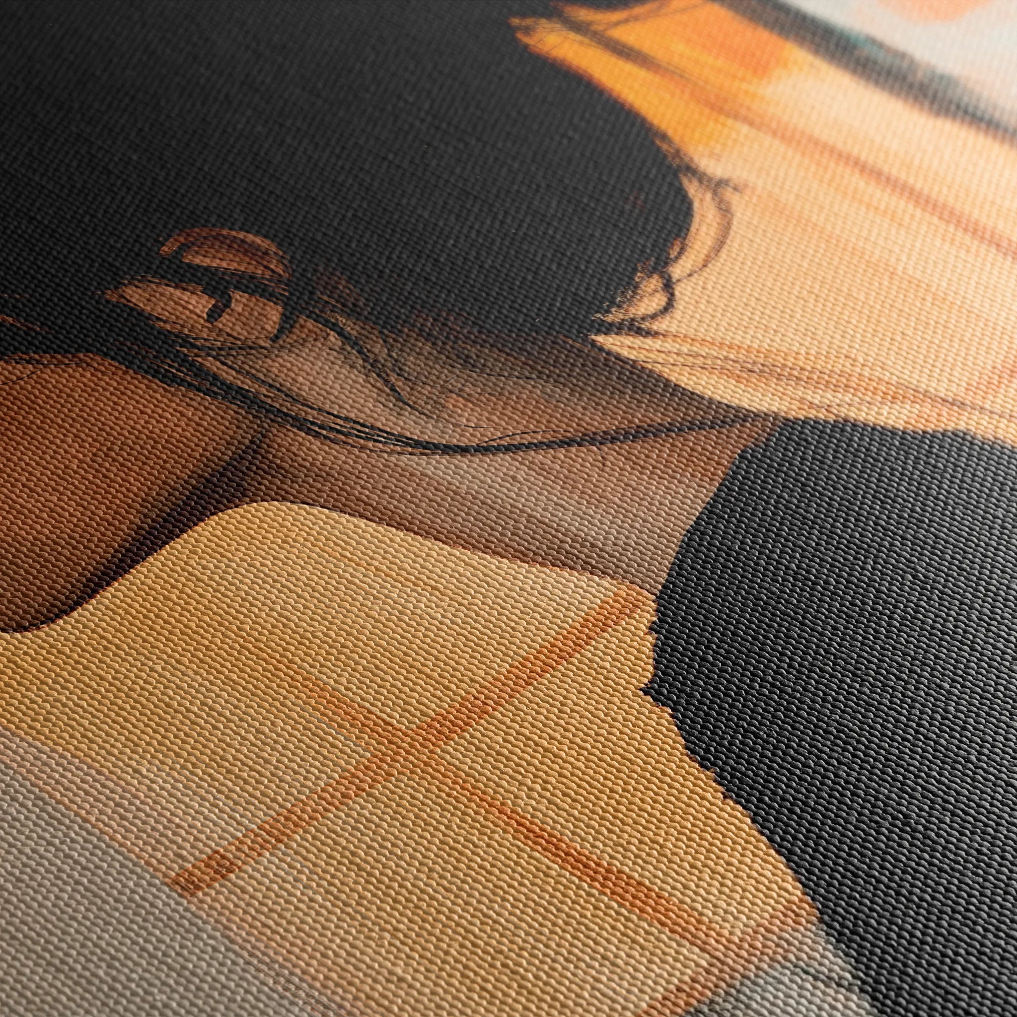 Portrait 094 Canvas Art 60 x 40 cm / Black
